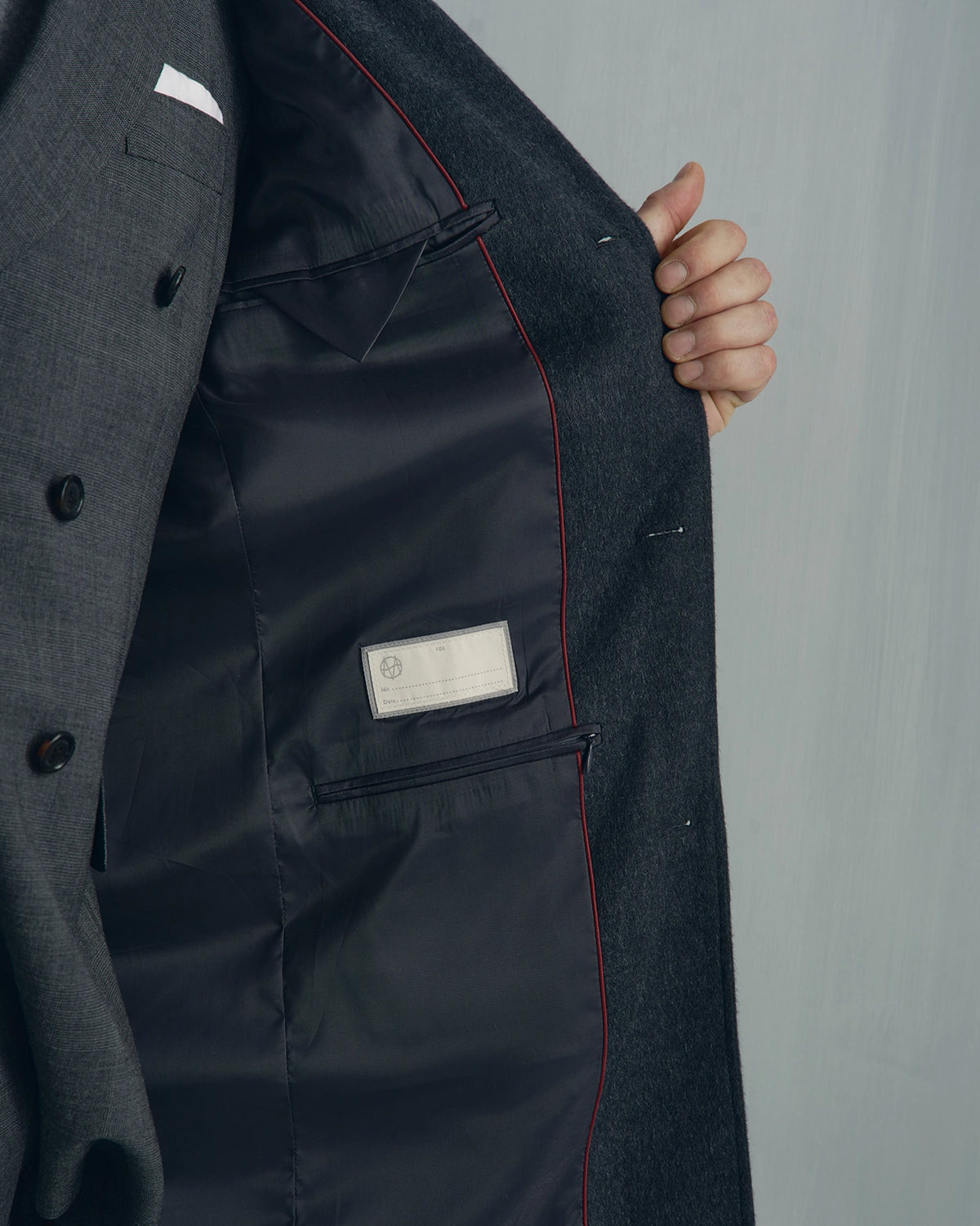 Milano Wool Mohair Overcoat - Milano Wool Mohair Overcoat Charcoal