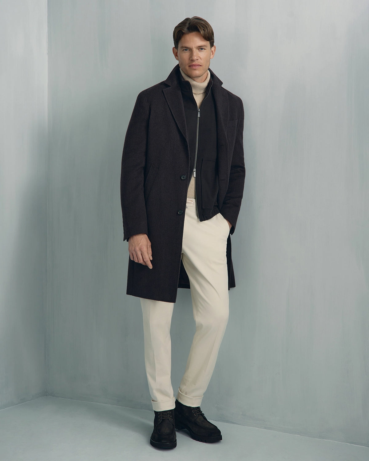 Milano Wool Mohair Overcoat - Milano Wool Mohair Overcoat Dark Merlot