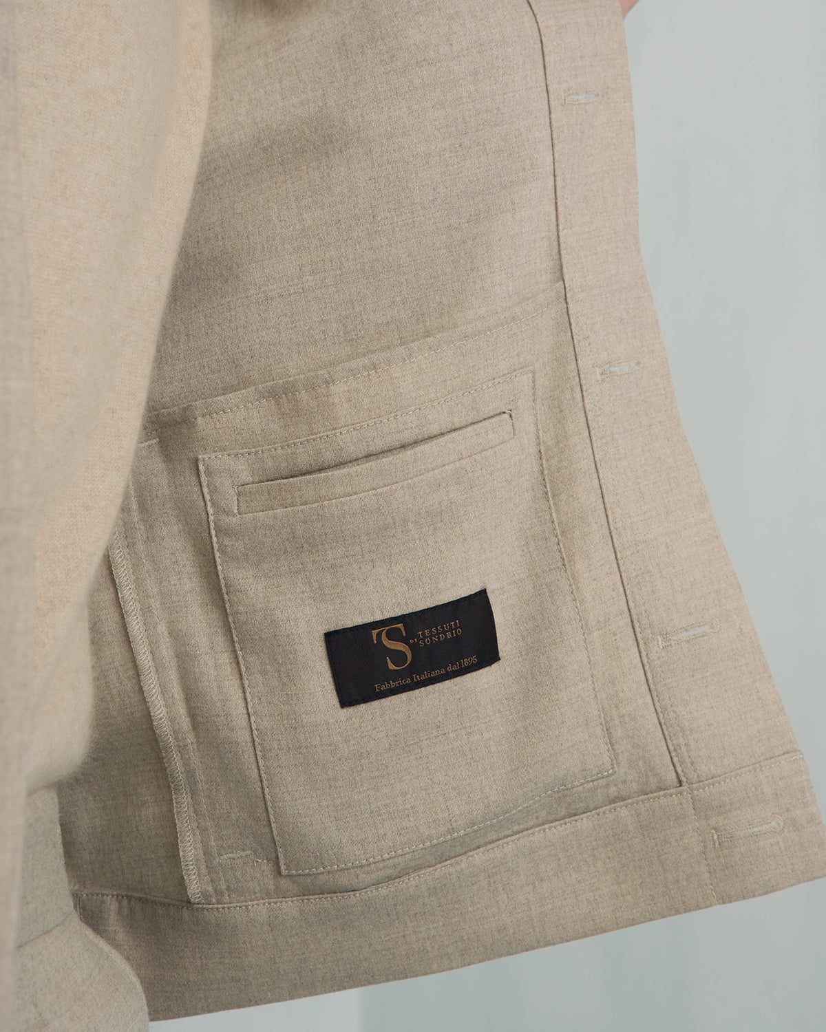 Vaughan Wool Cashmere Jacket - Vaughan Wool Cashmere Jacket Cream