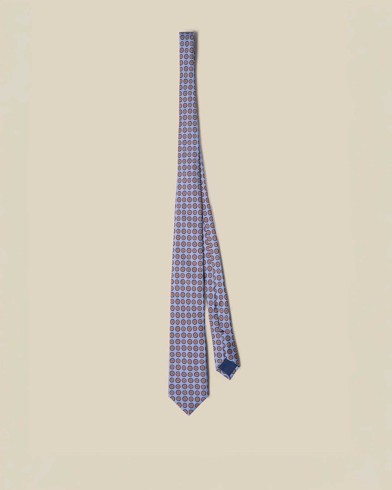 Silk Tie - Silk Tie Blue Medallion