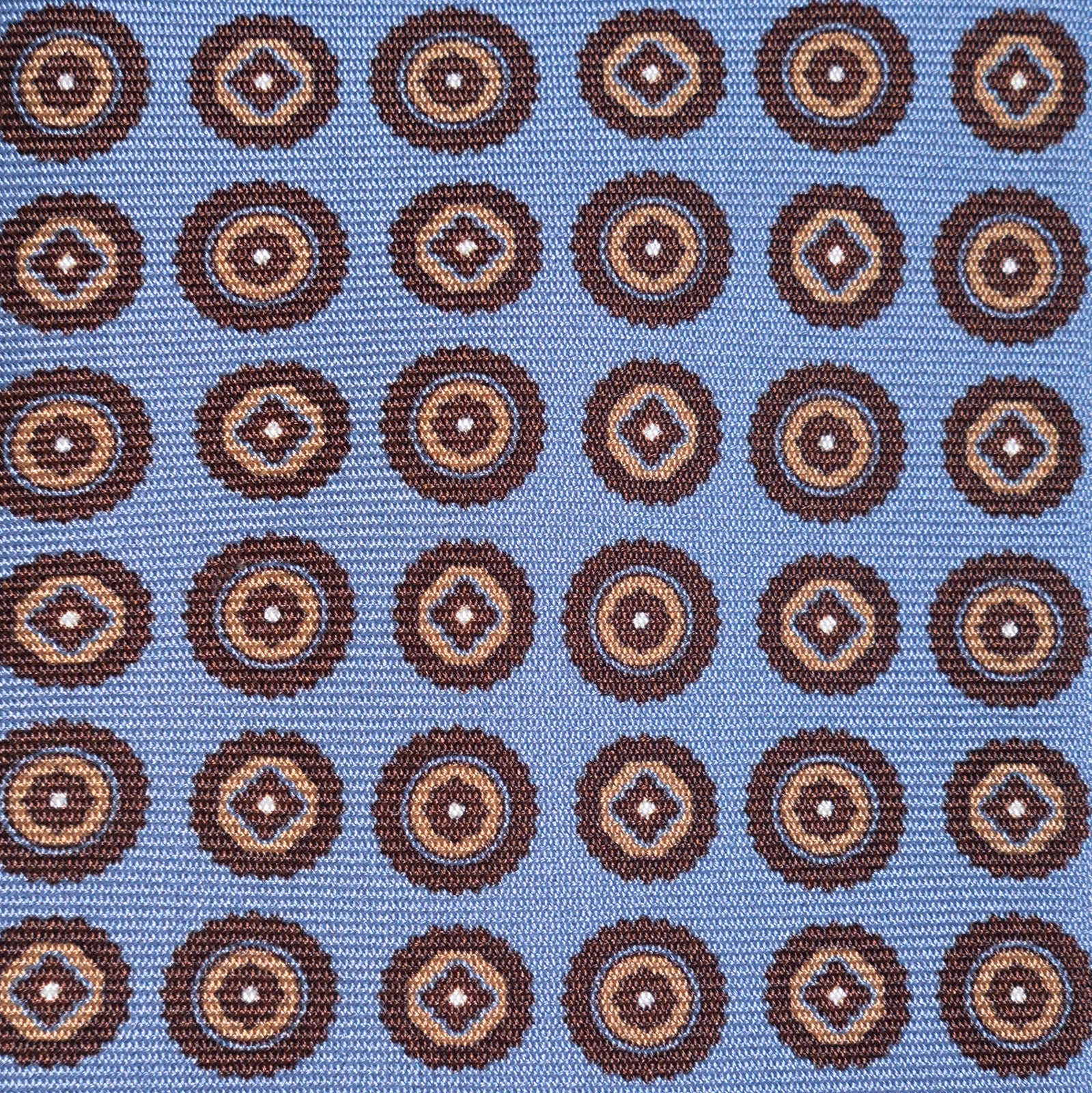 Silk Tie - Silk Tie Blue Medallion