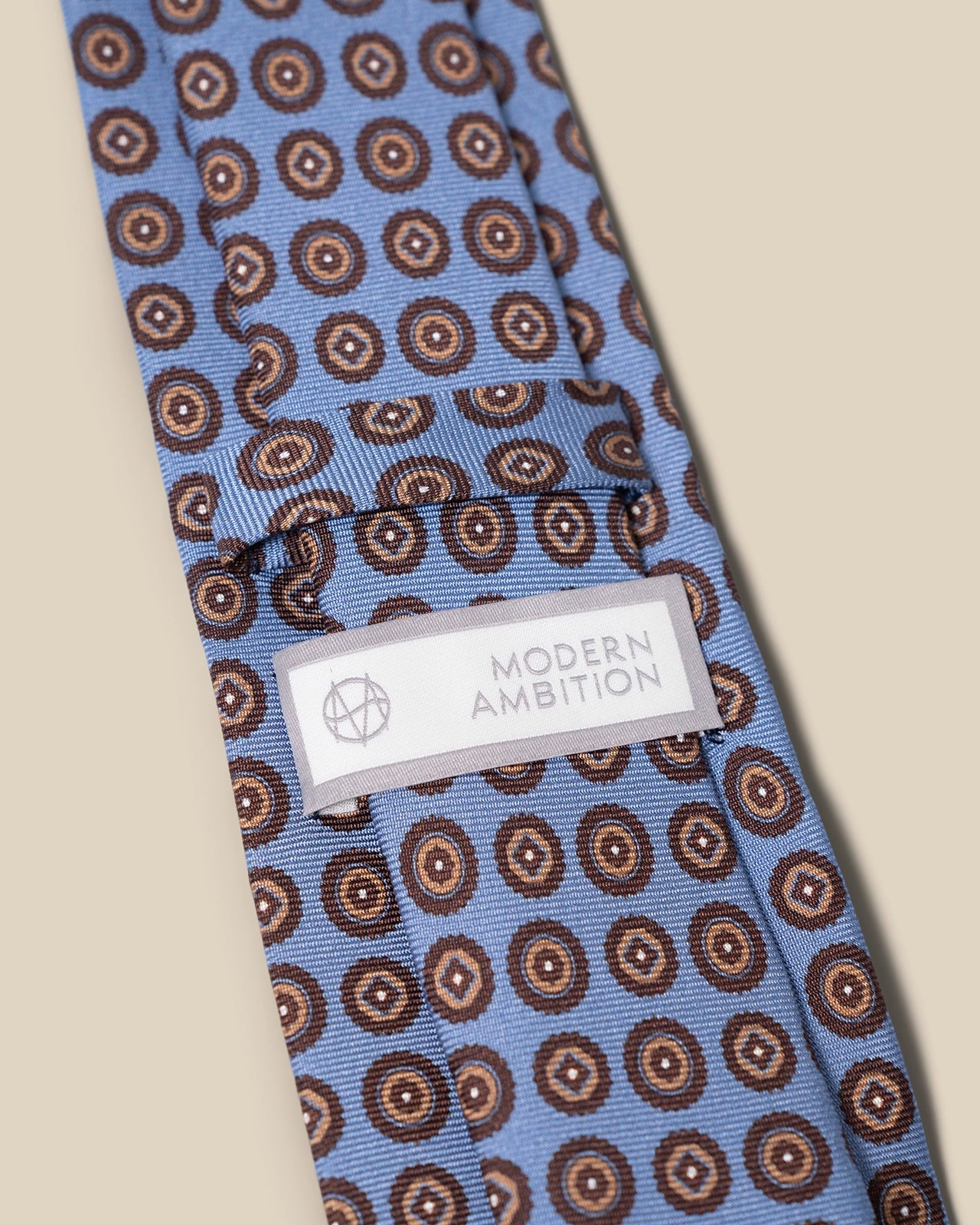 Silk Tie - Silk Tie Blue Medallion