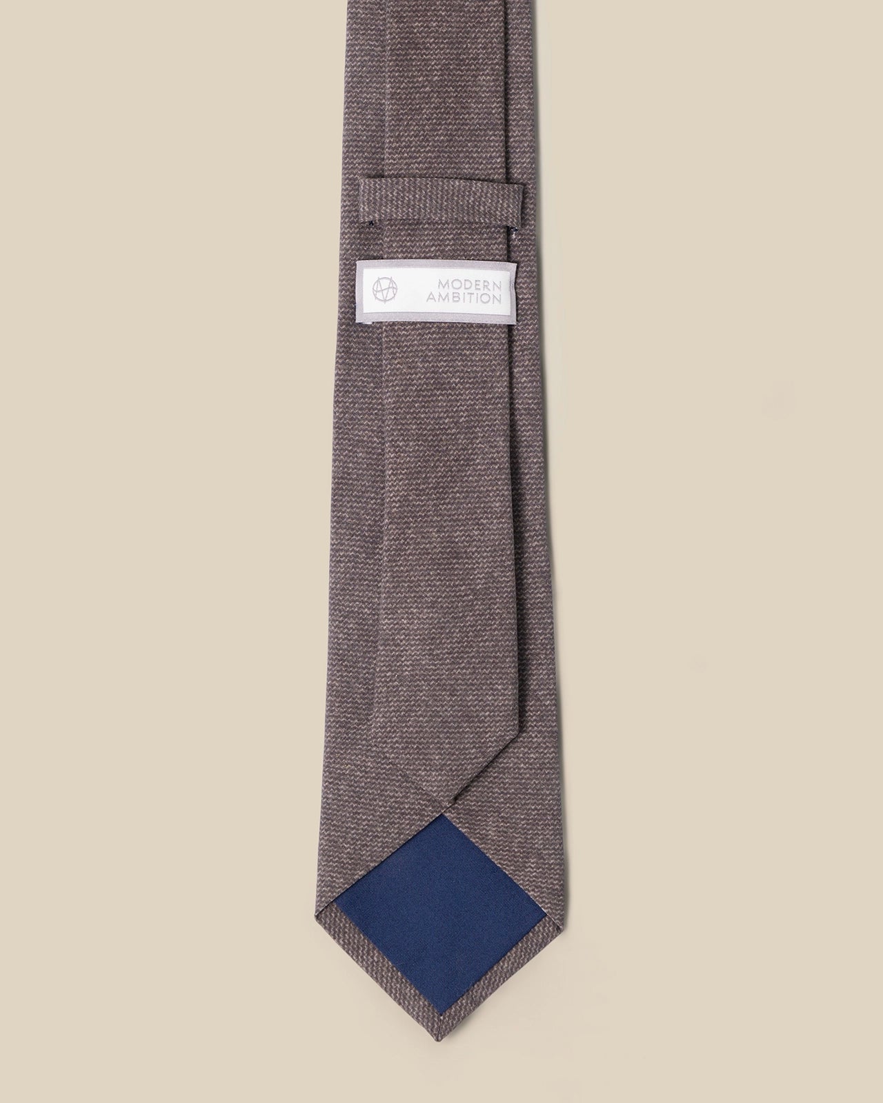 Silk Tie - Silk Tie Brown Texture Print