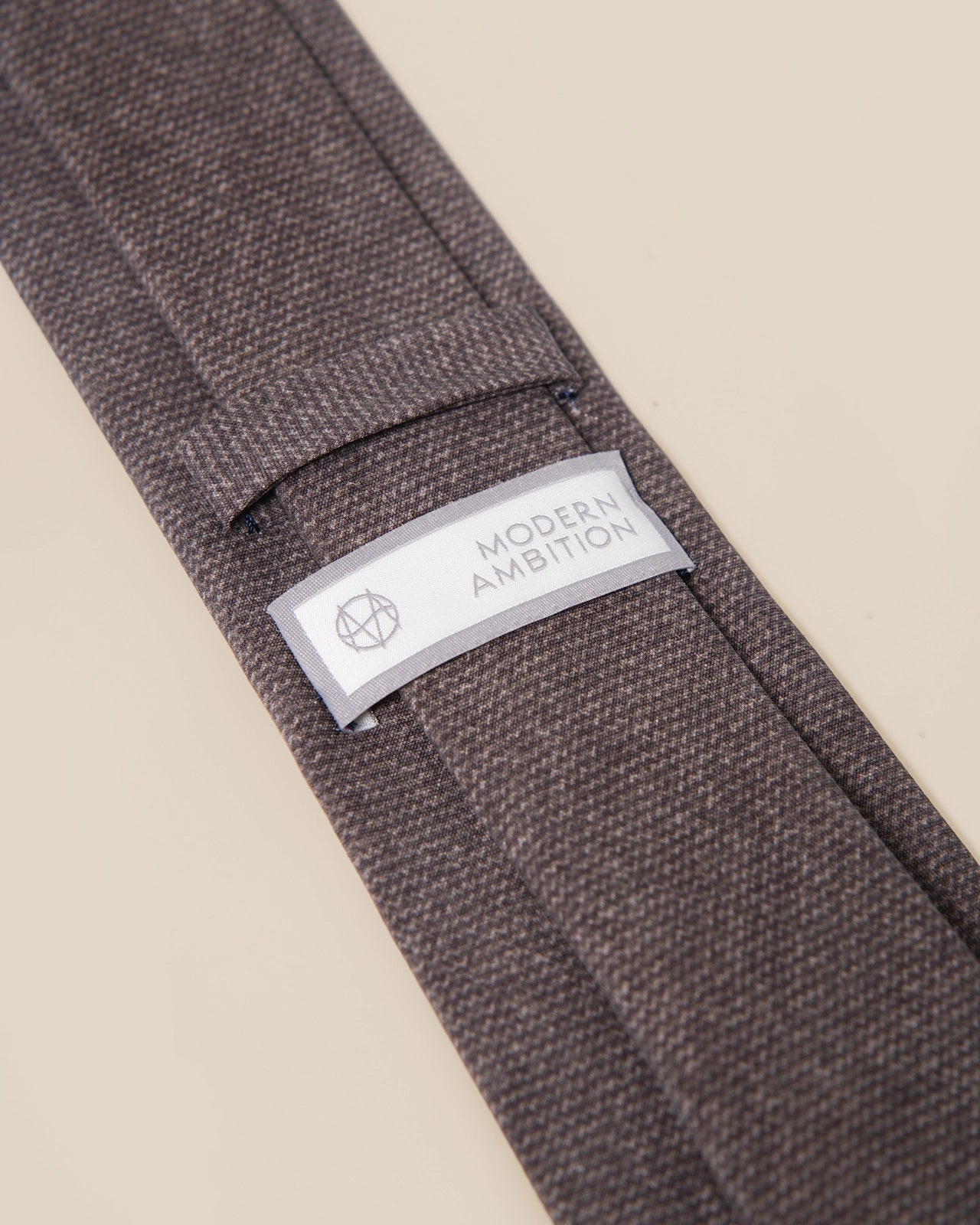 Silk Tie - Silk Tie Brown Texture Print
