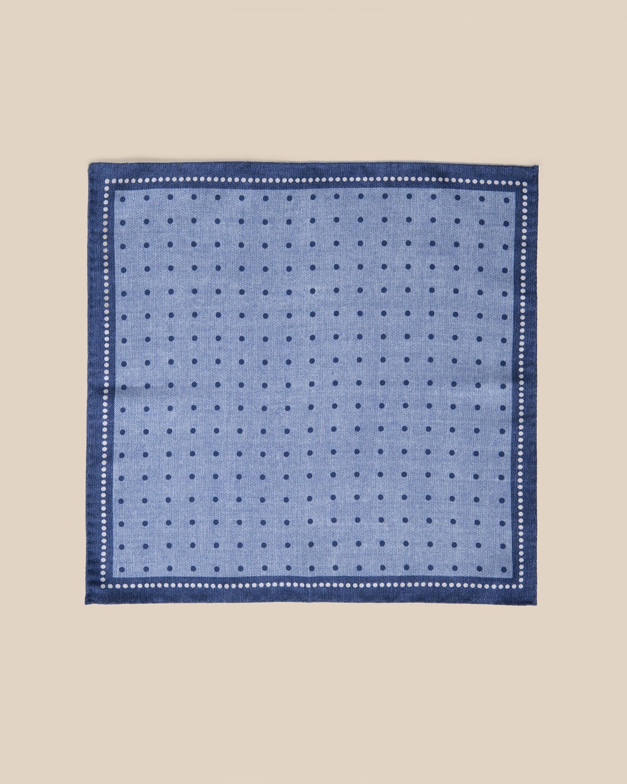 Silk Pocket Square - Silk Pocket Square Chambray Pin Dot