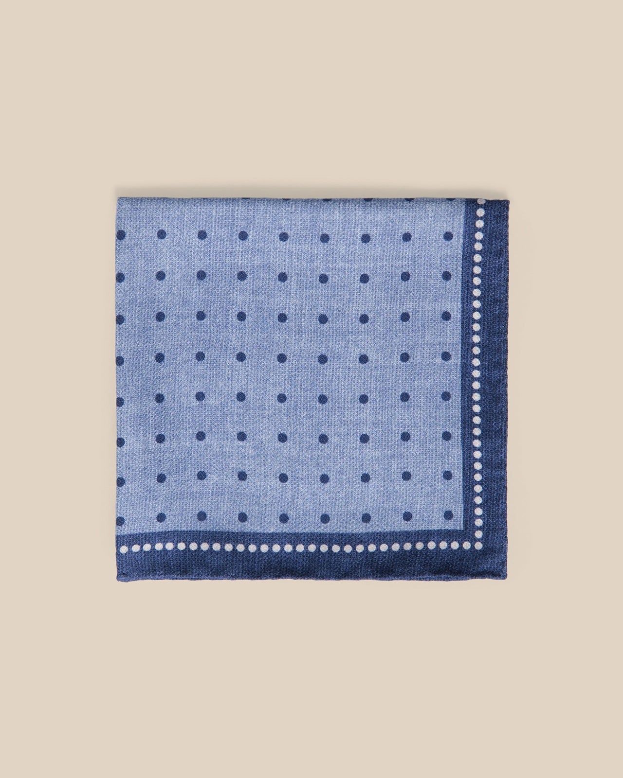 Silk Pocket Square - Silk Pocket Square Chambray Pin Dot