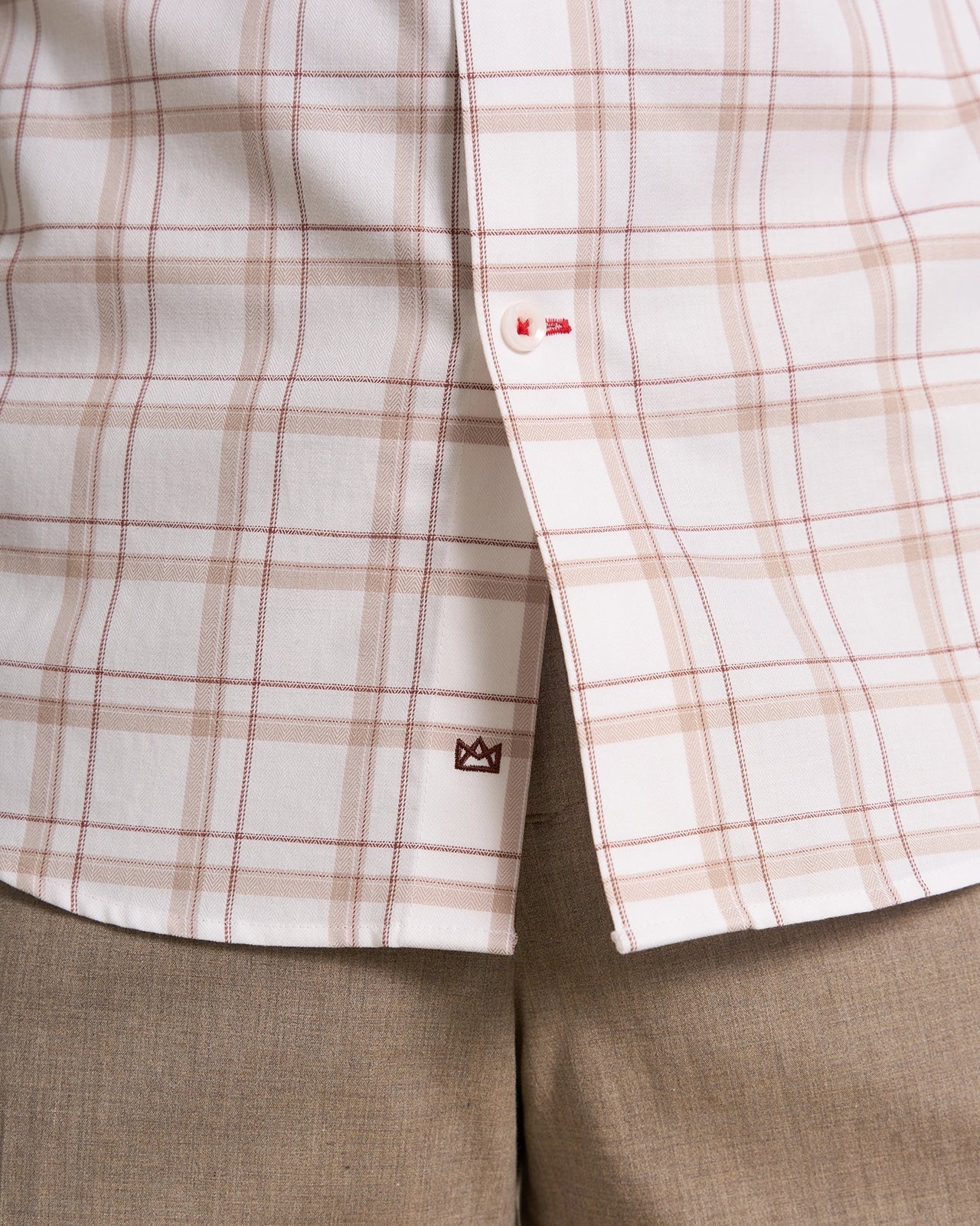 Performance Cotton Plaid Shirt - Performance Cotton Plaid Shirt Brown Plaid