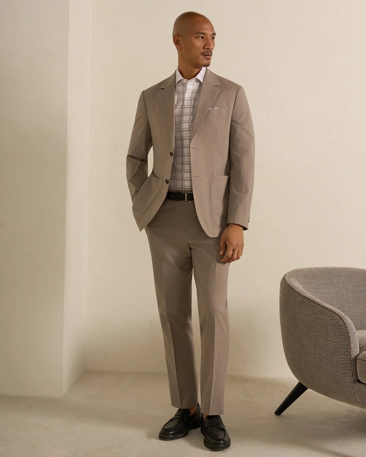 Performance Cotton Plaid Shirt - Performance Cotton Plaid Shirt Brown Plaid