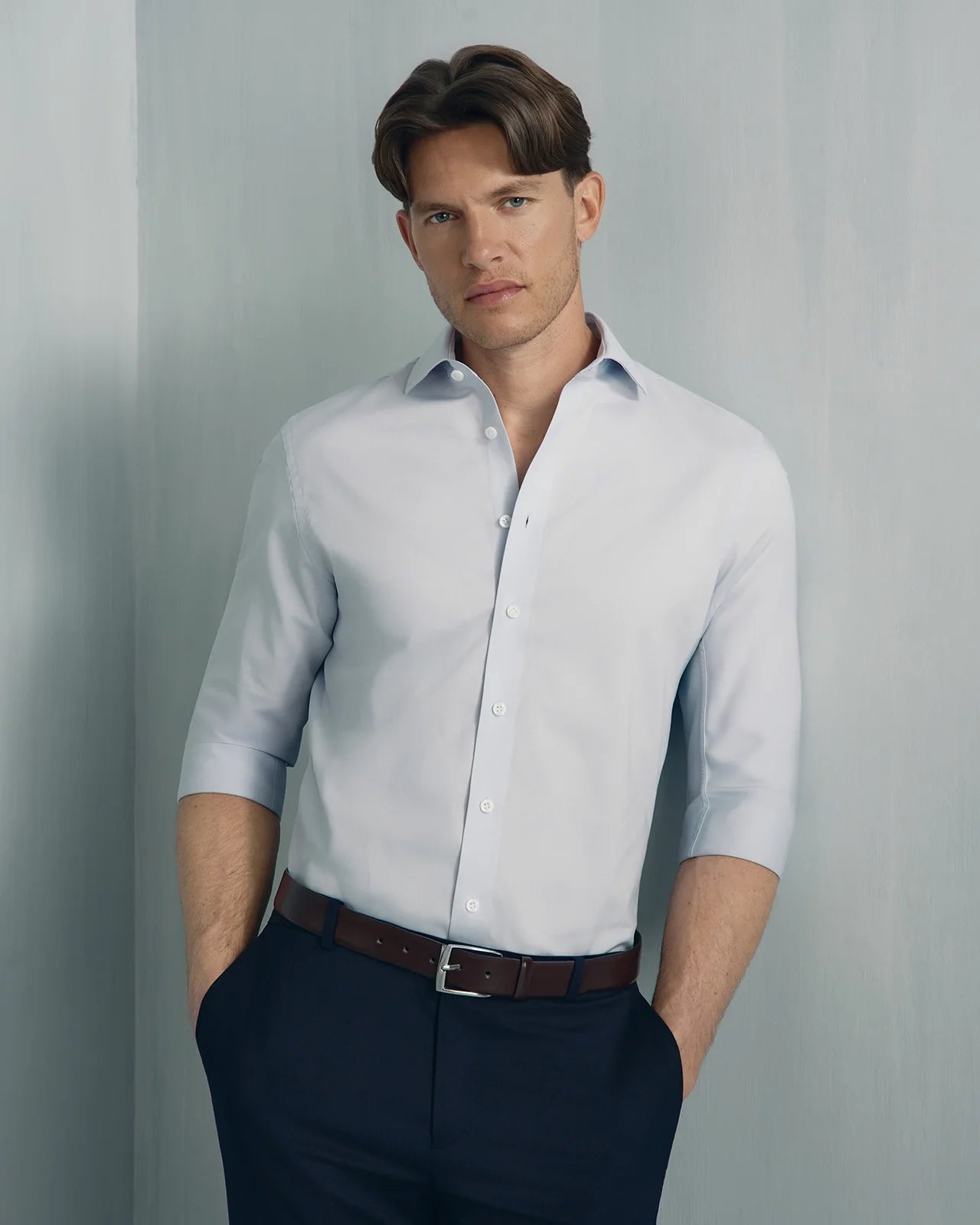 For general description, go to 'Main Product Description' region - Performance Cotton Everyday Shirt - Performance Cotton Everyday Shirt Light Blue