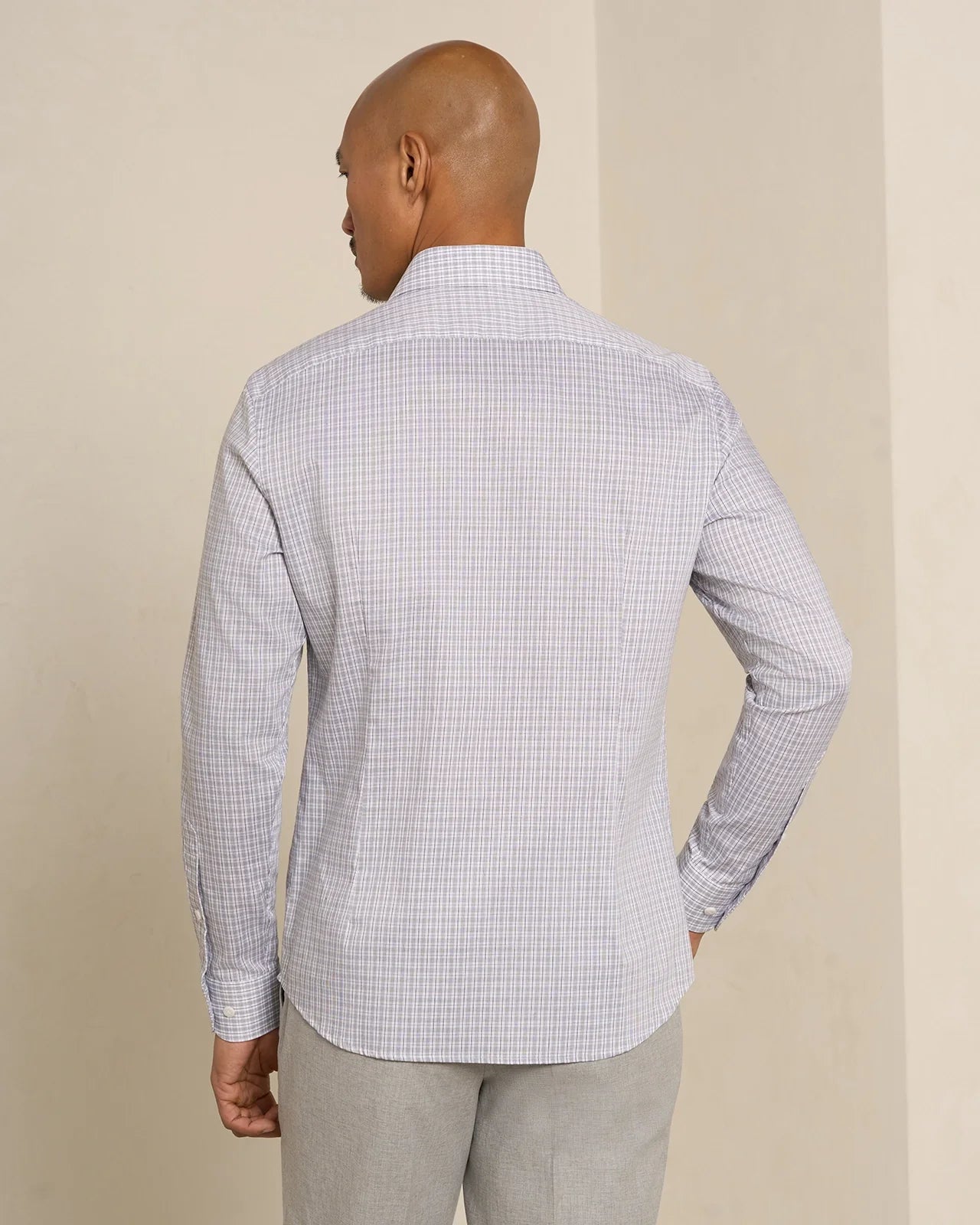 Performance Cotton Check Shirt - Performance Cotton Check Shirt Grey Check