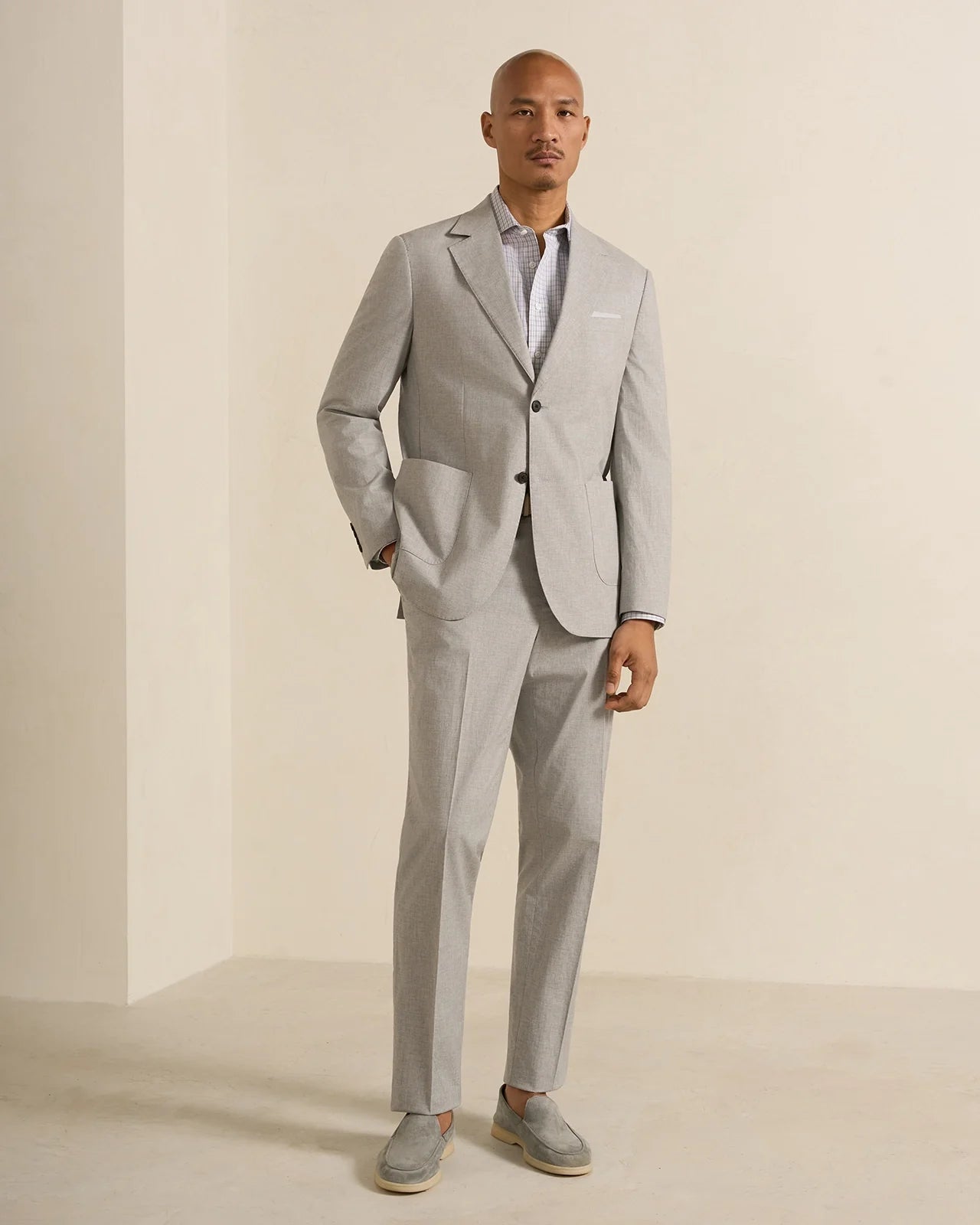 Performance Cotton Check Shirt - Performance Cotton Check Shirt Grey Check