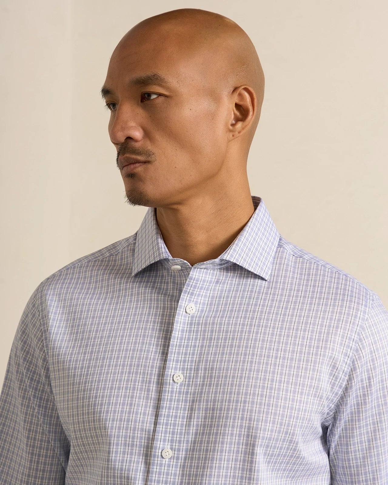 Performance Cotton Check Shirt - Performance Cotton Check Shirt Navy Check