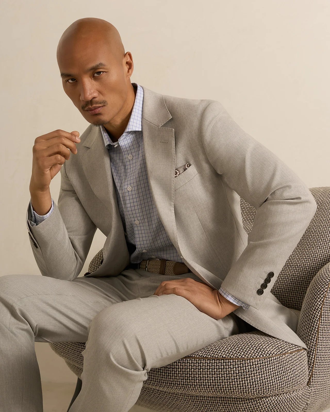 Performance Cotton Check Shirt - Performance Cotton Check Shirt Navy Check