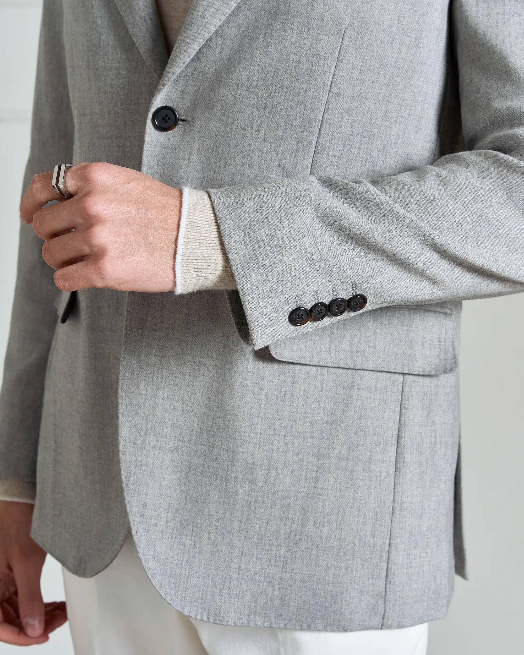 Yorkville Wool Cashmere Fooler Jacket - Yorkville Wool Cashmere Fooler Jacket Grey