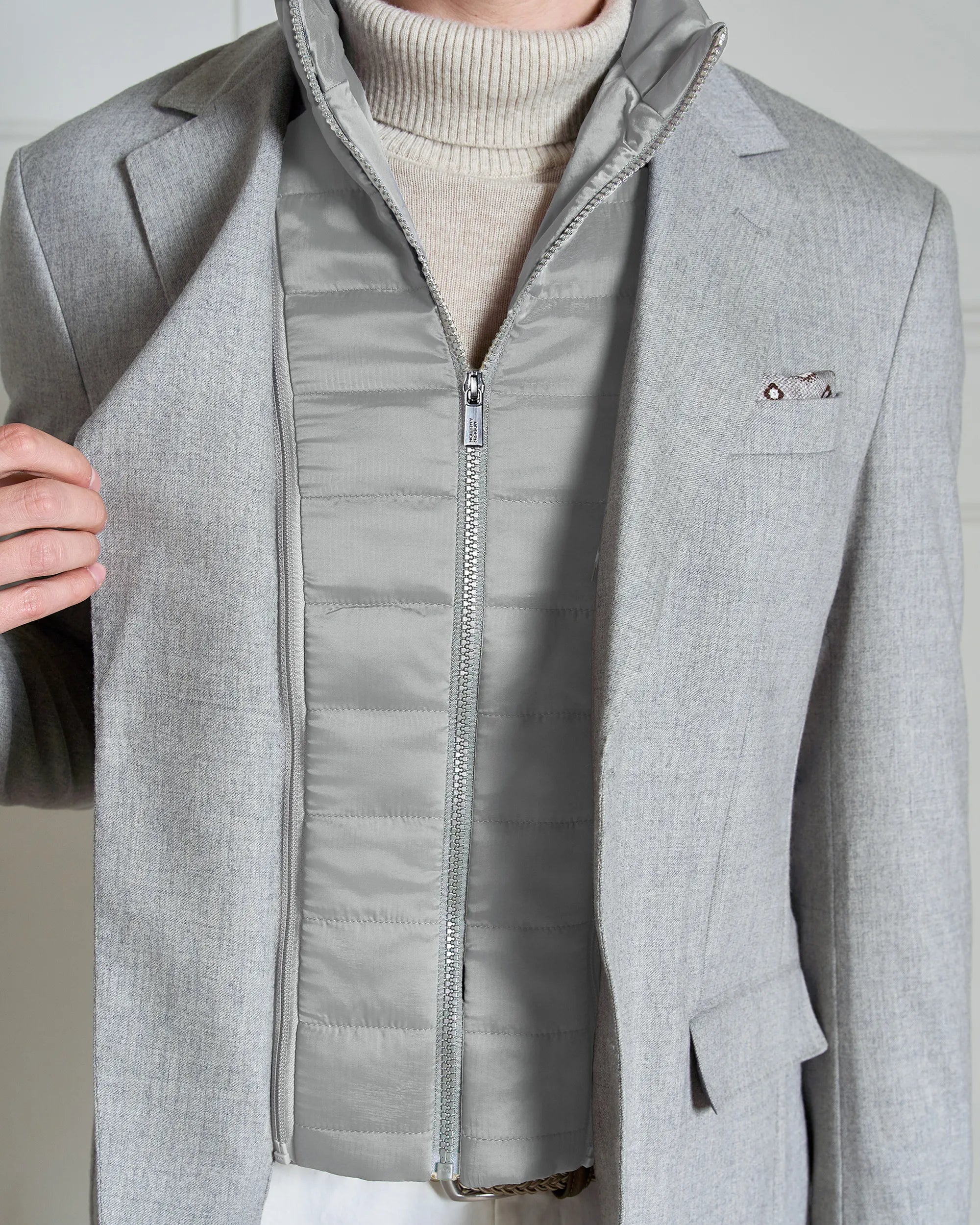 Yorkville Wool Cashmere Fooler Jacket - Yorkville Wool Cashmere Fooler Jacket Grey