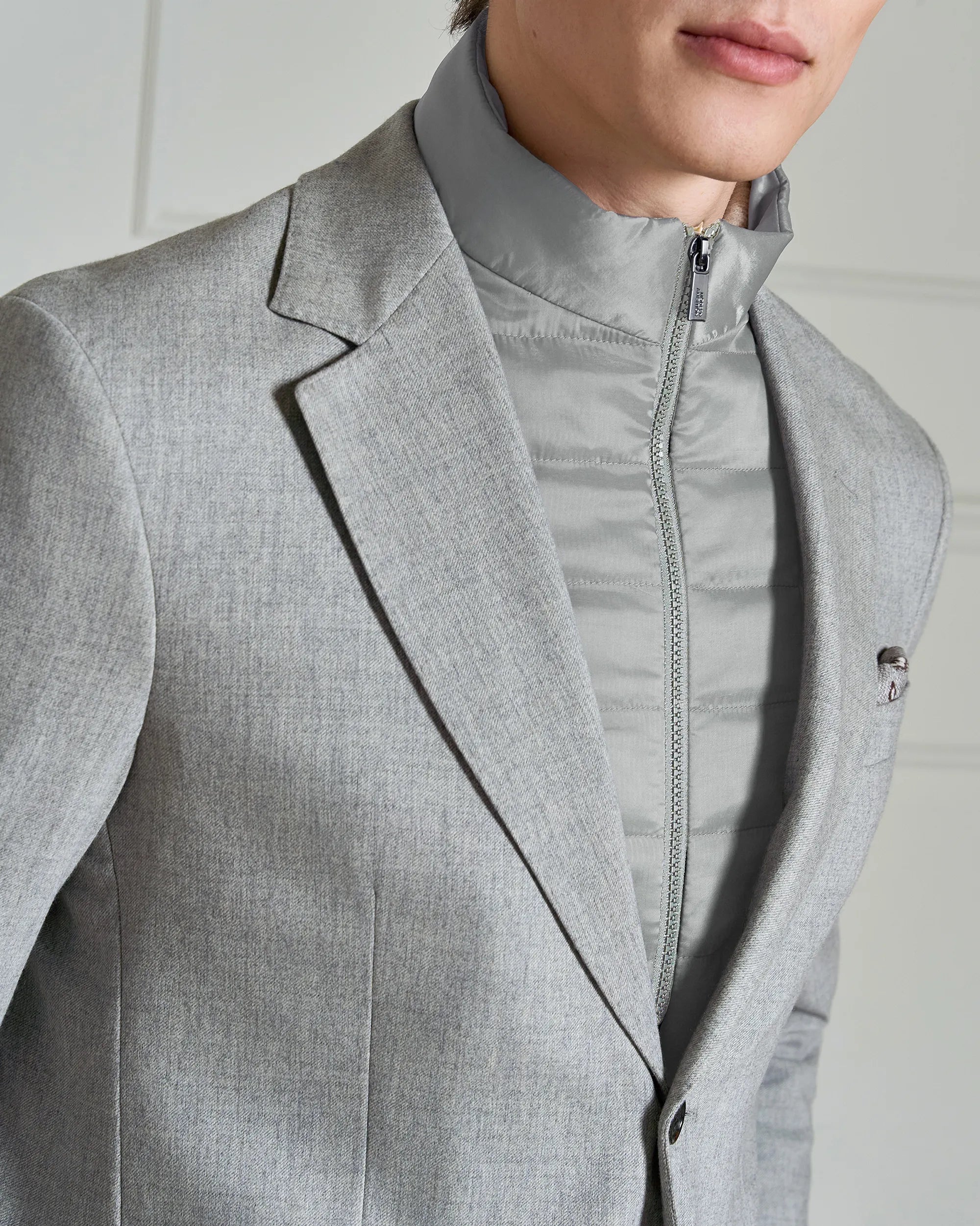 Yorkville Wool Cashmere Fooler Jacket - Yorkville Wool Cashmere Fooler Jacket Grey