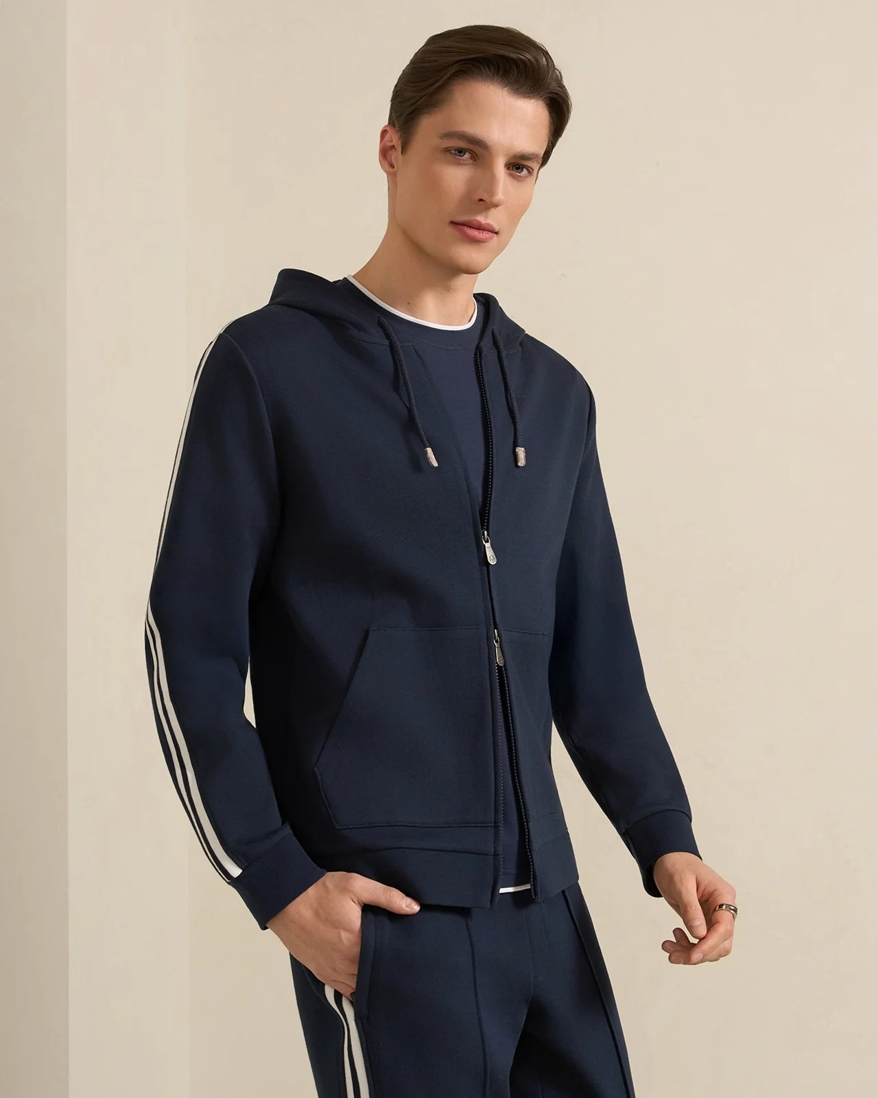 Whistler Travel Full Zip Hoodie - Whistler Travel Full Zip Hoodie Navy