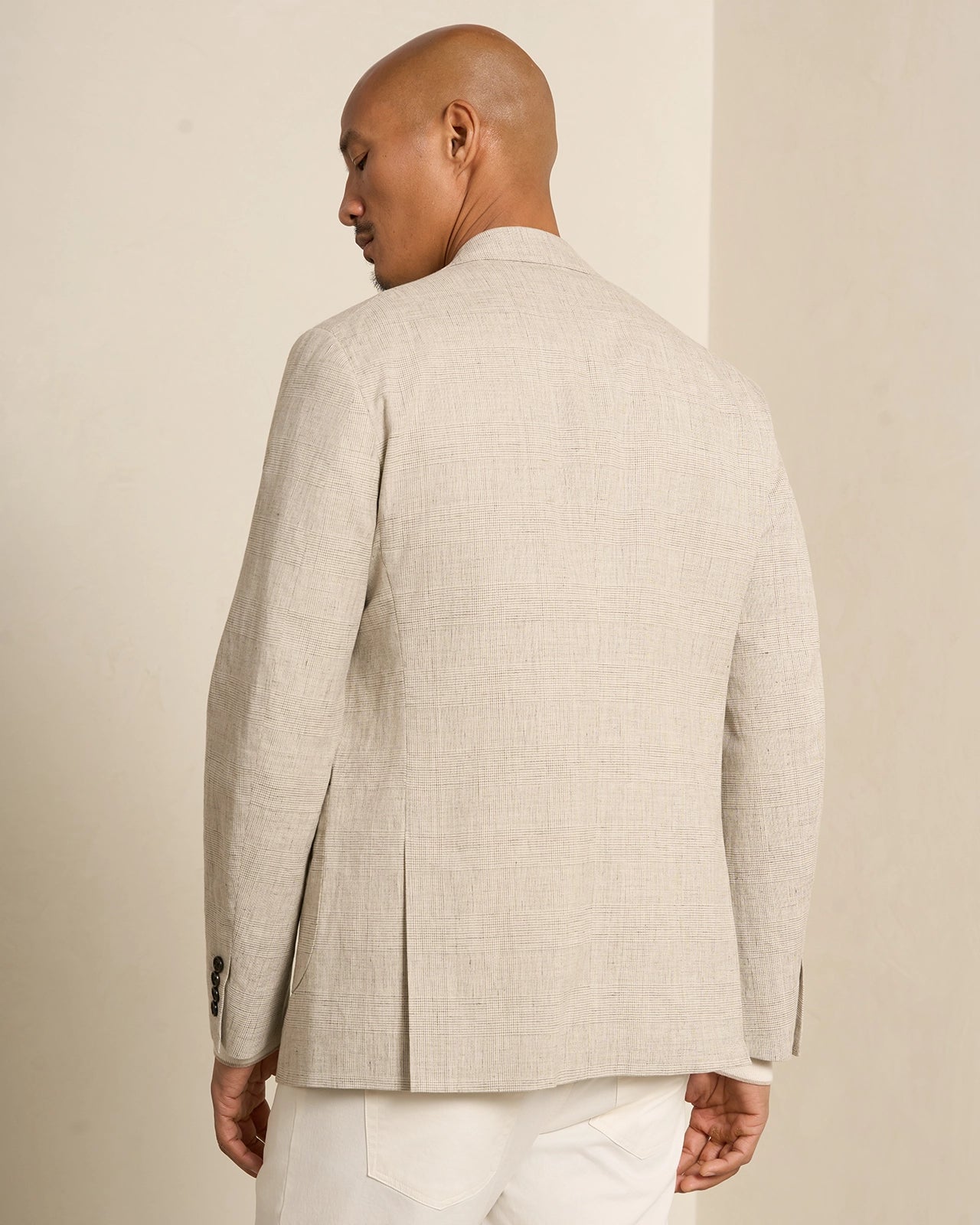 Yorkville Cotton Linen Check Jacket - Yorkville Cotton Linen Check Jacket Light Brown Check