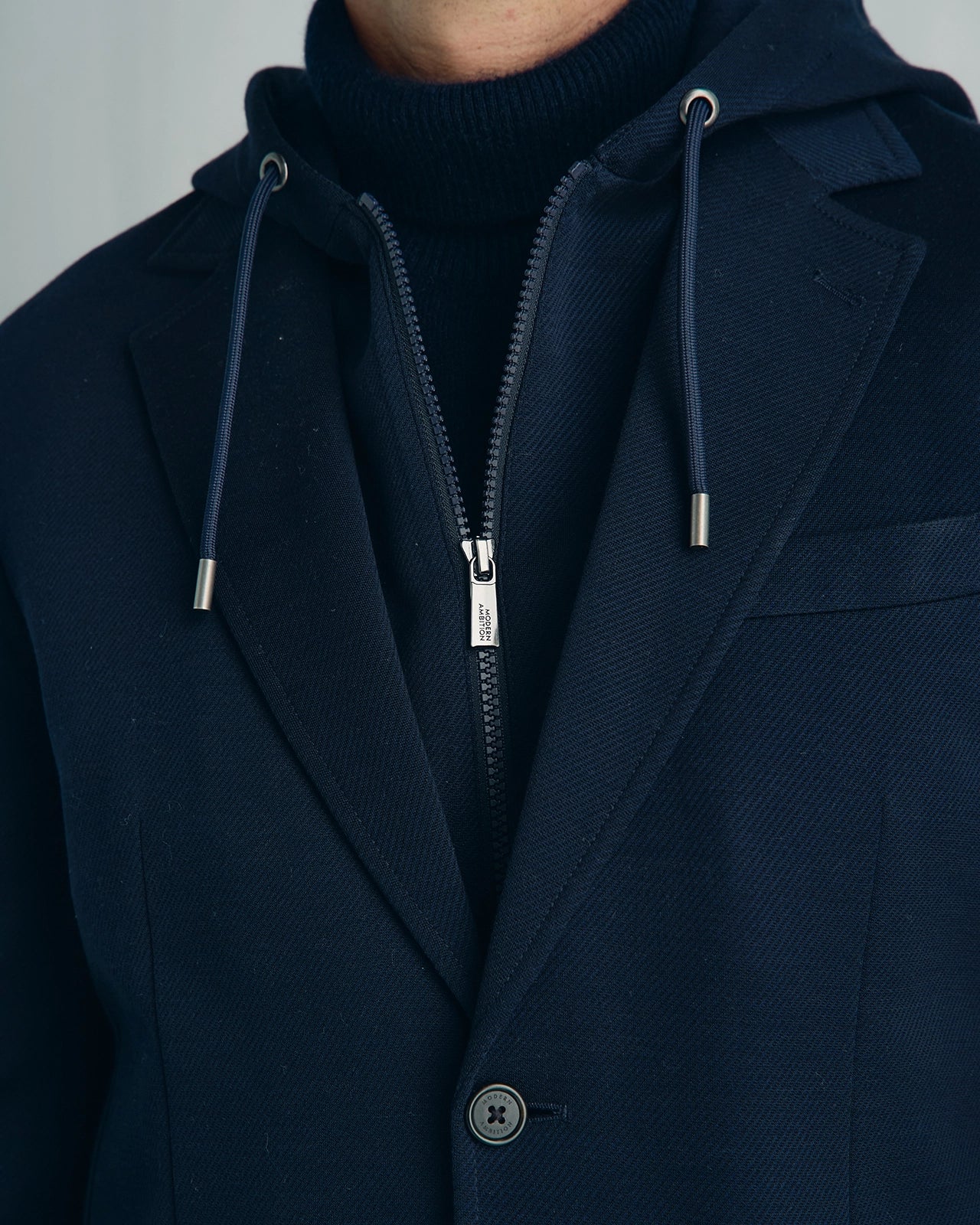 Yorkville Jersey Hooded Jacket - Yorkville Jersey Hooded Jacket Navy