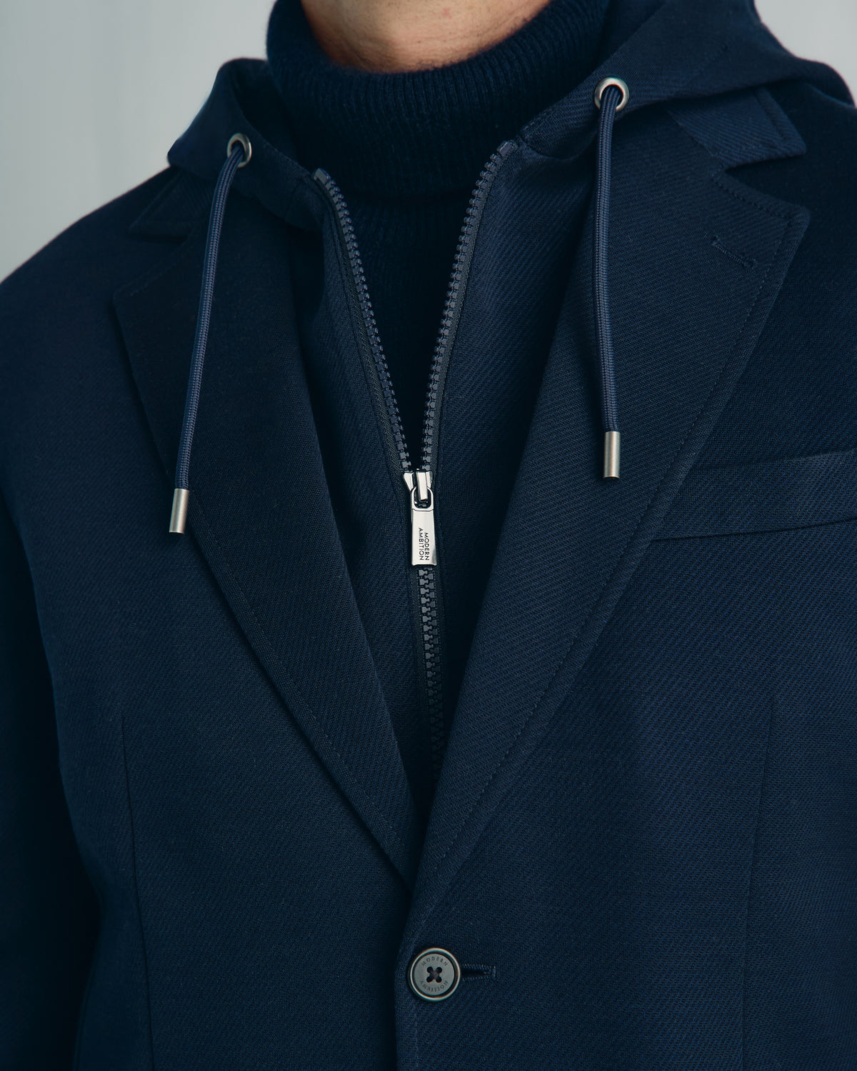 Yorkville Jersey Hooded Jacket - Yorkville Jersey Hooded Jacket Navy