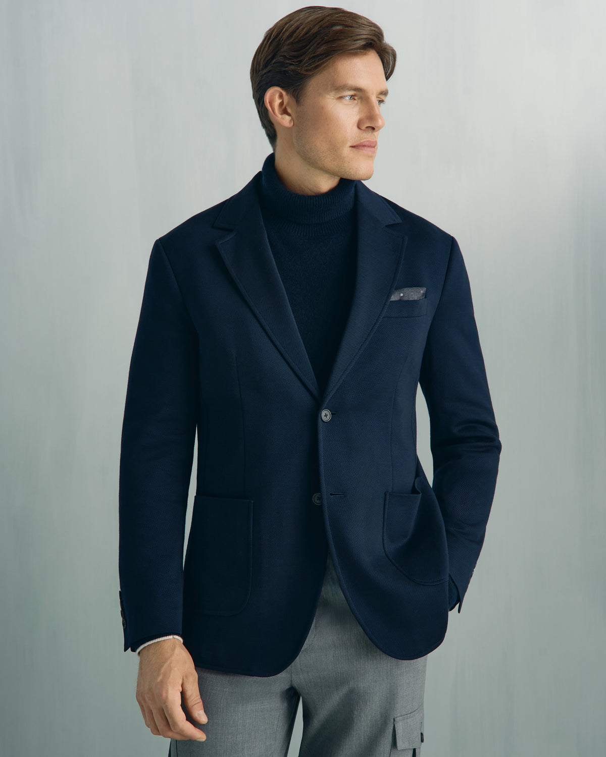 Yorkville Jersey Hooded Jacket - Yorkville Jersey Hooded Jacket Navy