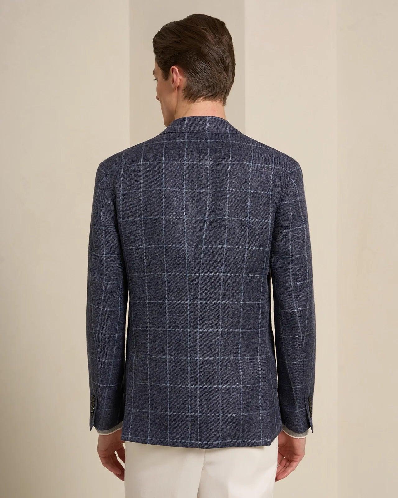 Yorkville Wool Linen Windowpane Jacket - Yorkville Wool Linen Windowpane Jacket Navy