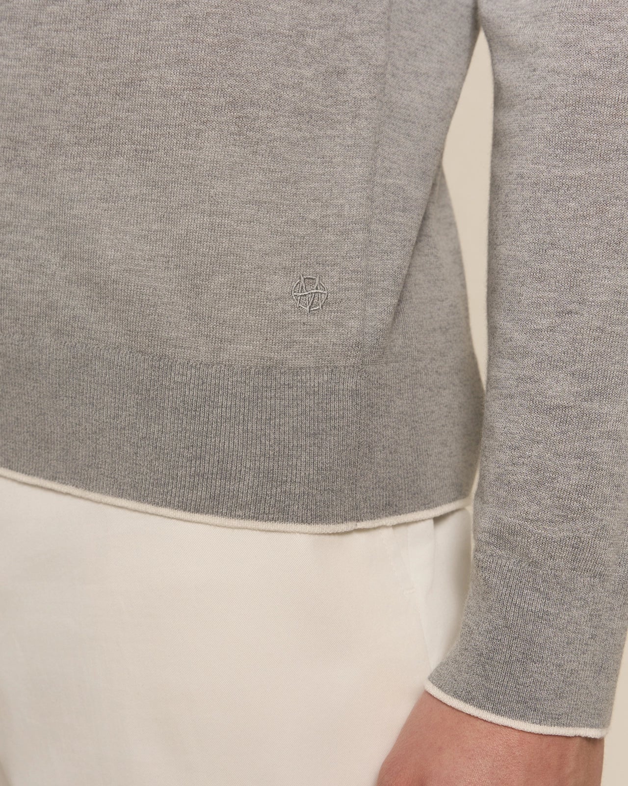Tuscana Crewneck Pullover - Tuscana Crewneck Pullover Grey Flannel
