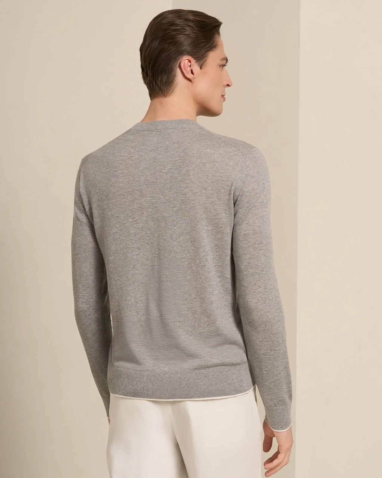 Tuscana Crewneck Pullover - Tuscana Crewneck Pullover Grey Flannel