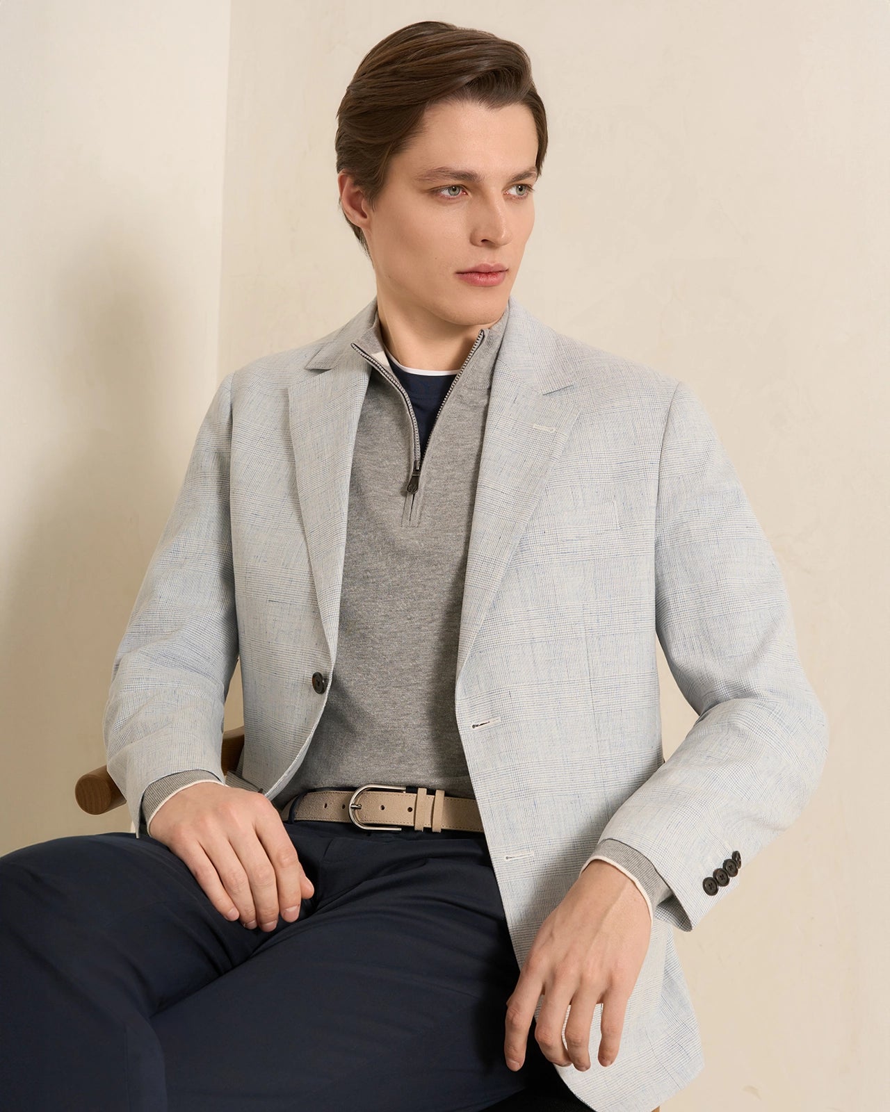 Tuscana Quarter Zip - Tuscana Quarter Zip Grey Flannel