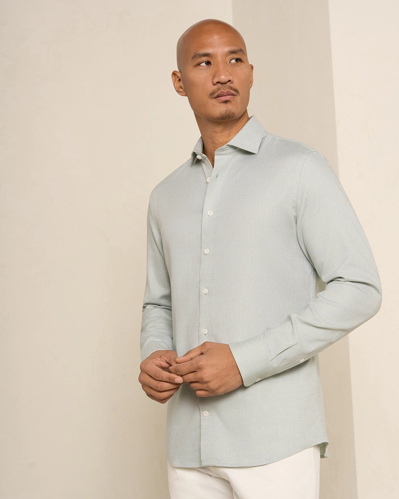 Performance Cotton Linen Everyday Shirt - Performance Cotton Linen Everyday Shirt Green