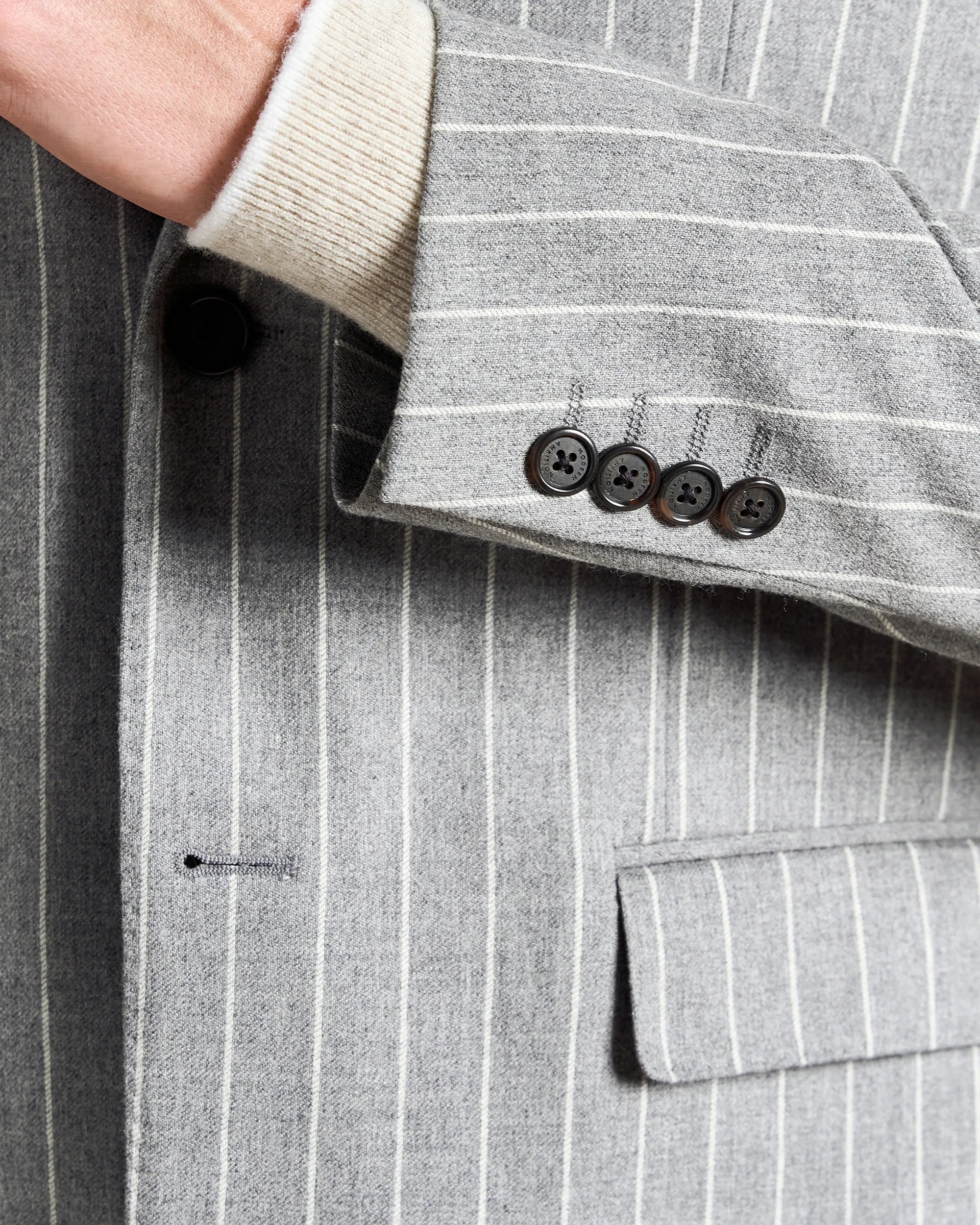Malpensa Versa Pinstripe Suit - Malpensa Versa Pinstripe Suit Grey