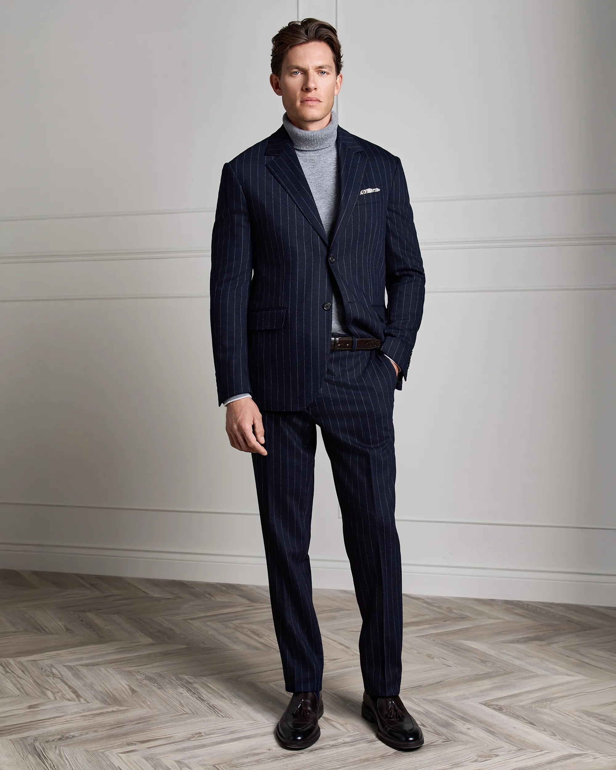 Malpensa Pinstripe Suit - Malpensa Pinstripe Suit Navy