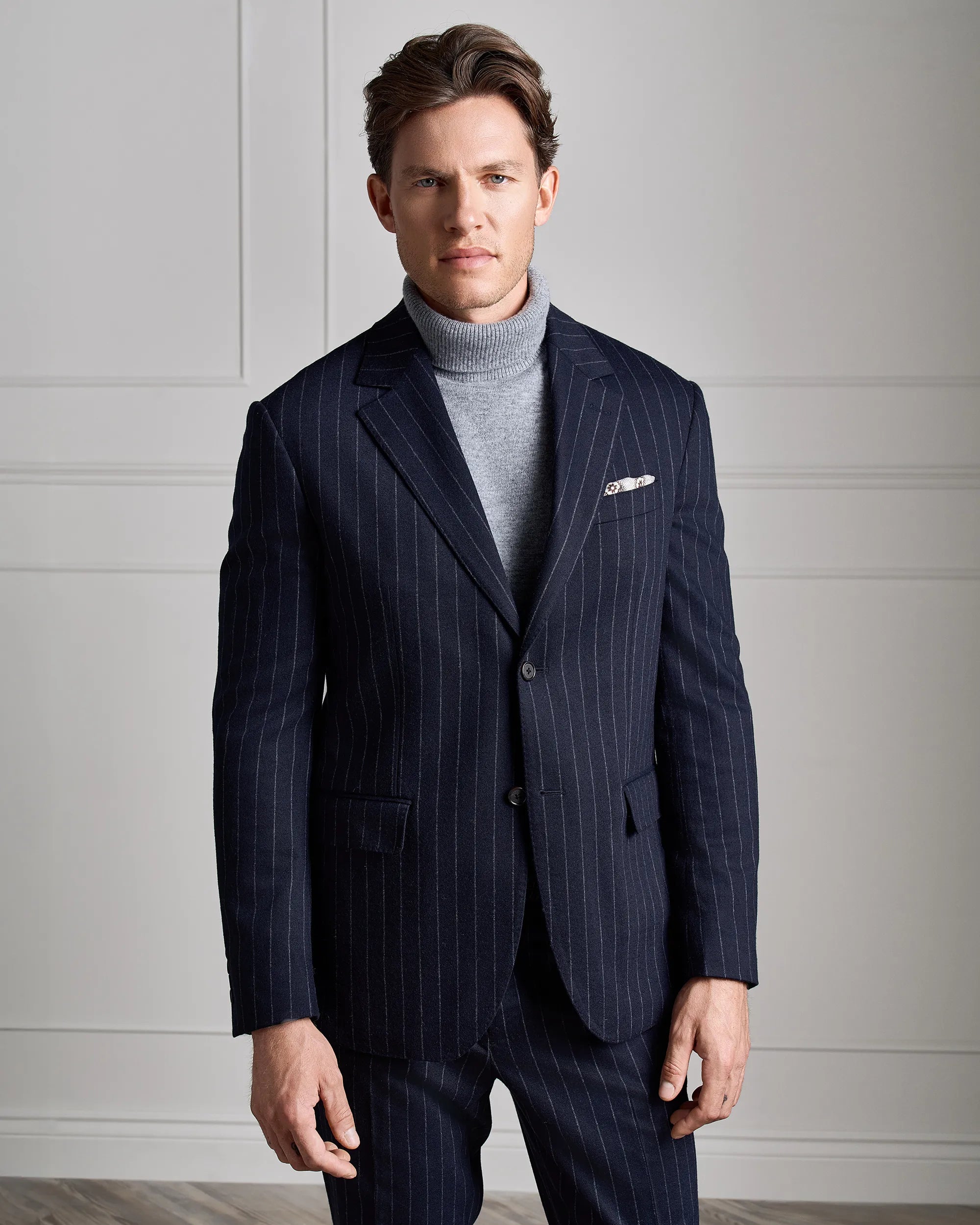 Malpensa Pinstripe Suit - Malpensa Pinstripe Suit Navy