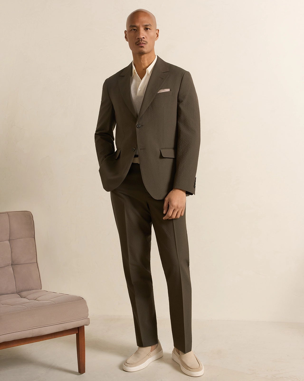 Malpensa Versa Seersucker Suit - Malpensa Versa Seersucker Suit Olive