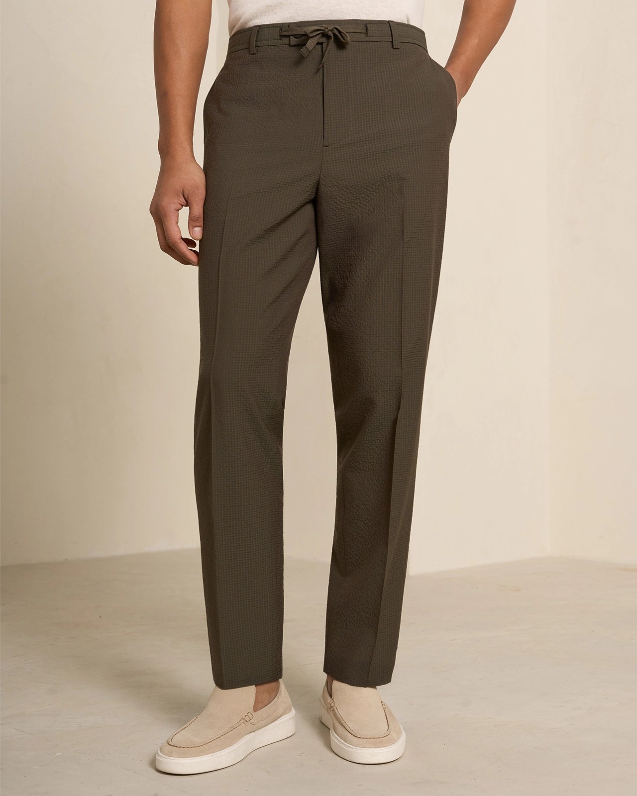Malpensa Versa Seersucker Suit - Malpensa Versa Seersucker Suit Olive