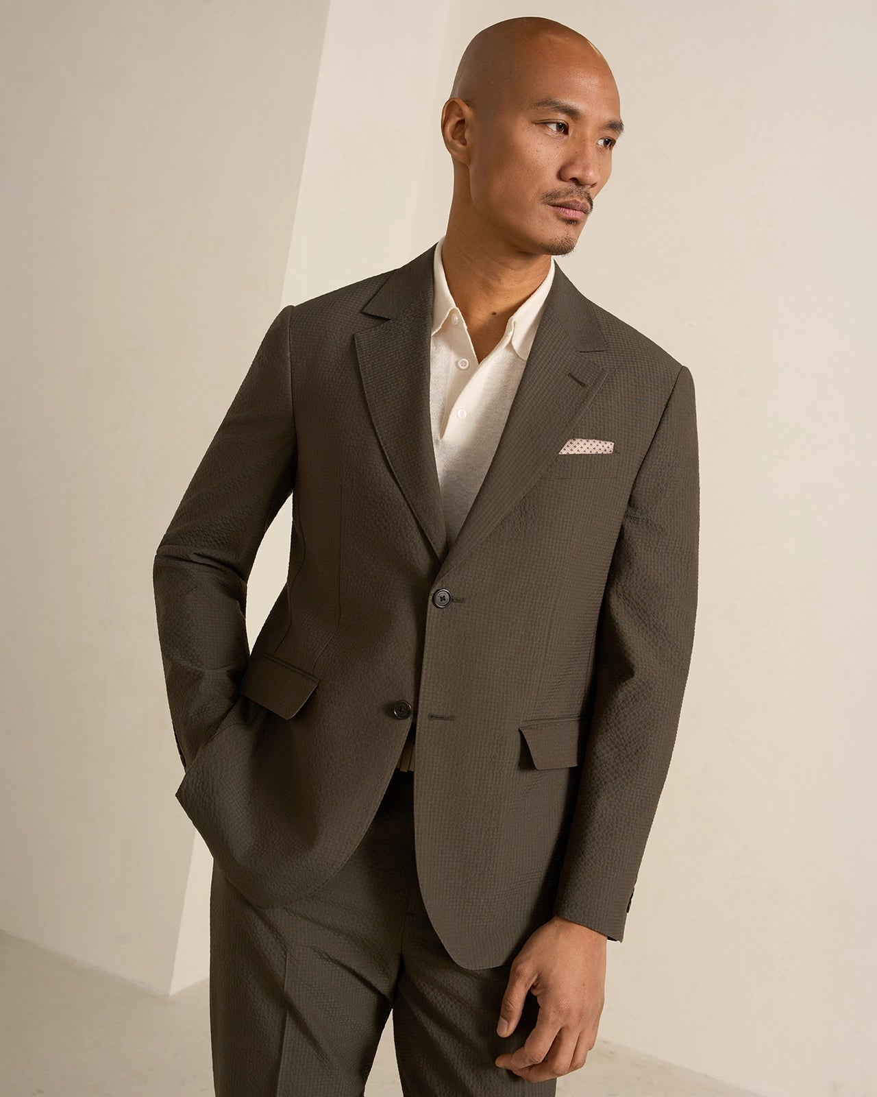 Malpensa Versa Seersucker Suit - Malpensa Versa Seersucker Suit Olive