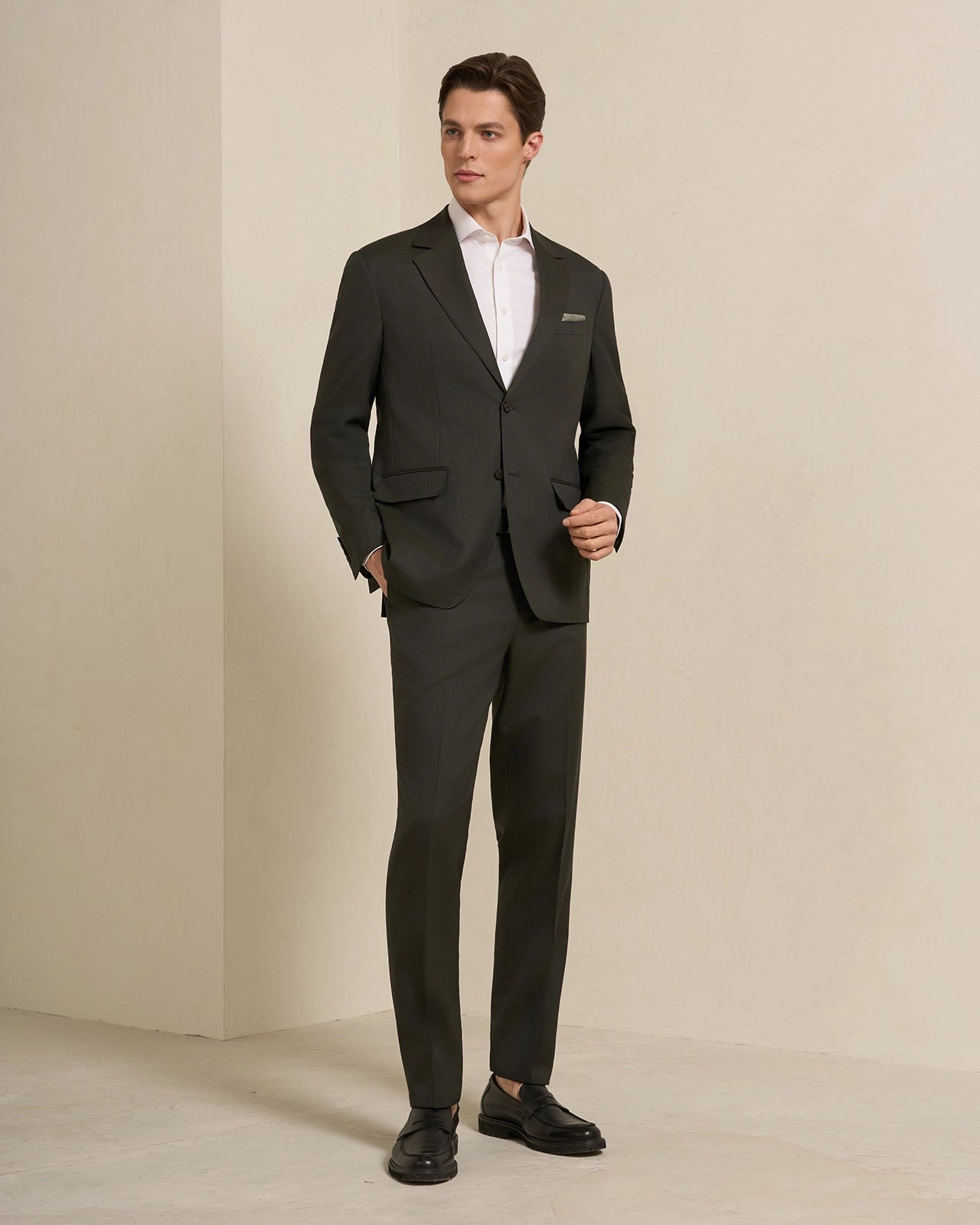 Malpensa Wool Cotton Suit - Malpensa Wool Cotton Suit Olive