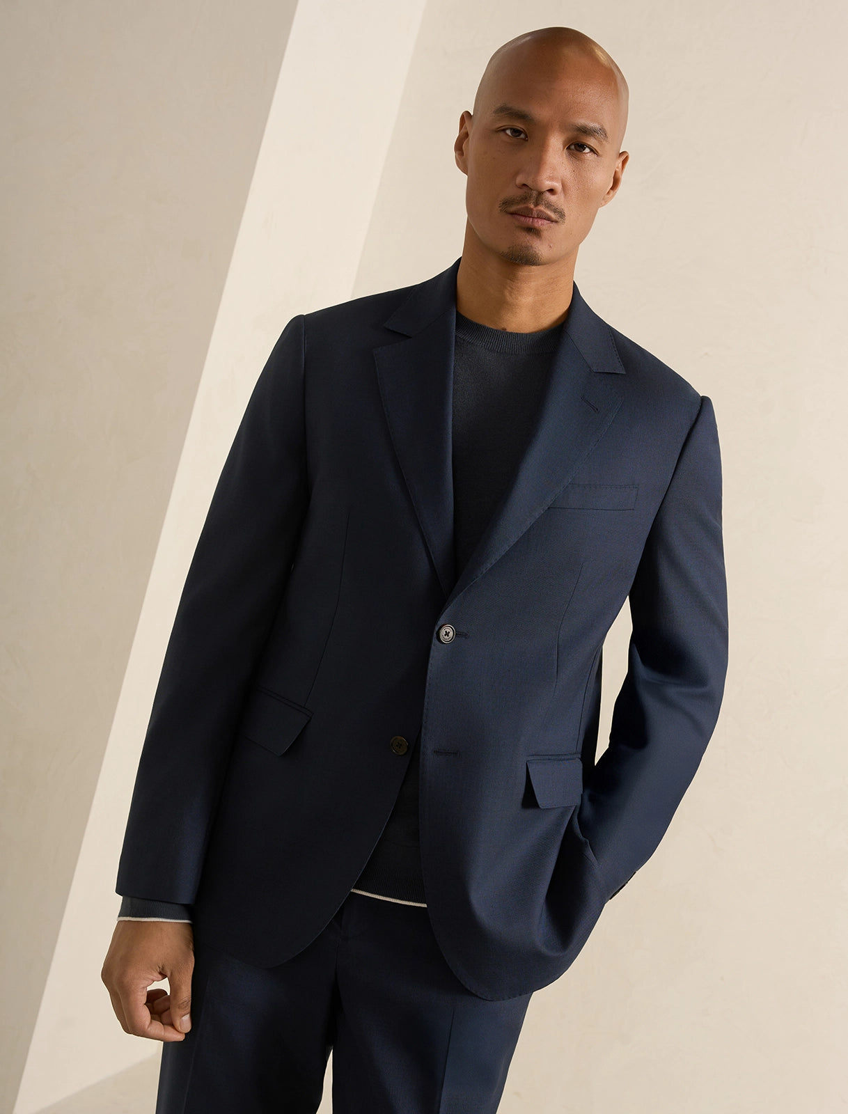 Malpensa Wool Cotton Suit - Malpensa Wool Cotton Suit Navy