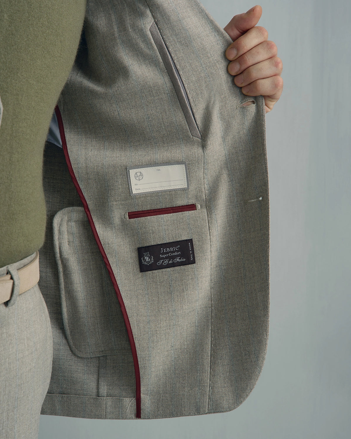 Malpensa Wool Cashmere 2-Tone Stripe Suit - Malpensa Wool Cashmere 2-Tone Stripe Suit Sage