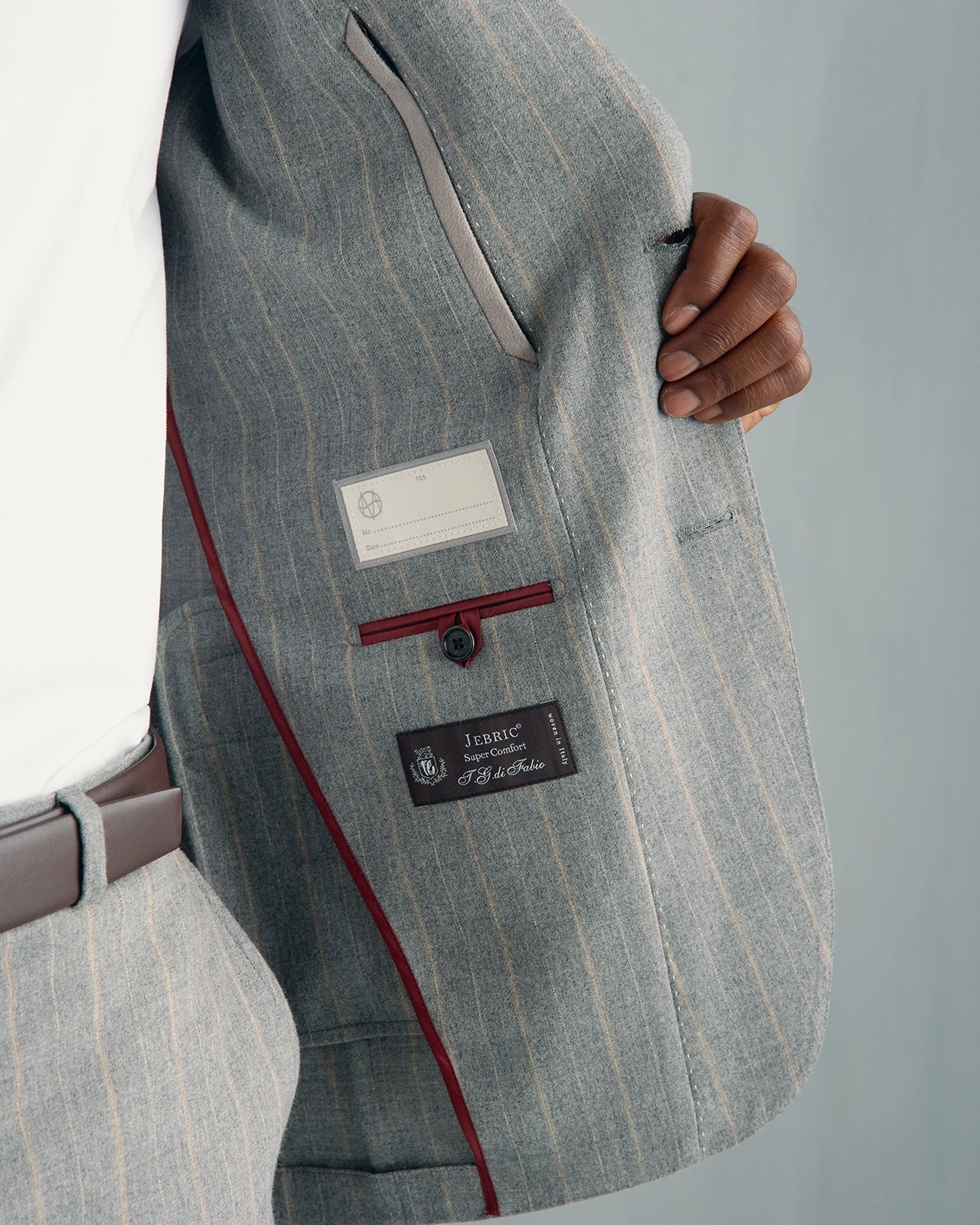 Malpensa Wool Cashmere 2-Tone Stripe Suit - Malpensa Wool Cashmere 2-Tone Stripe Suit Grey