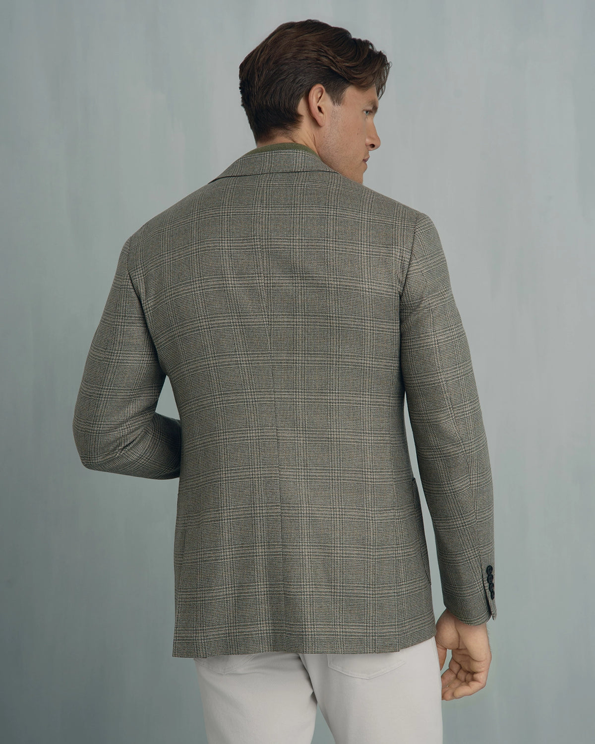 Yorkville Wool Cashmere Silk Check Jacket - Yorkville Wool Cashmere Silk Check Jacket Sage