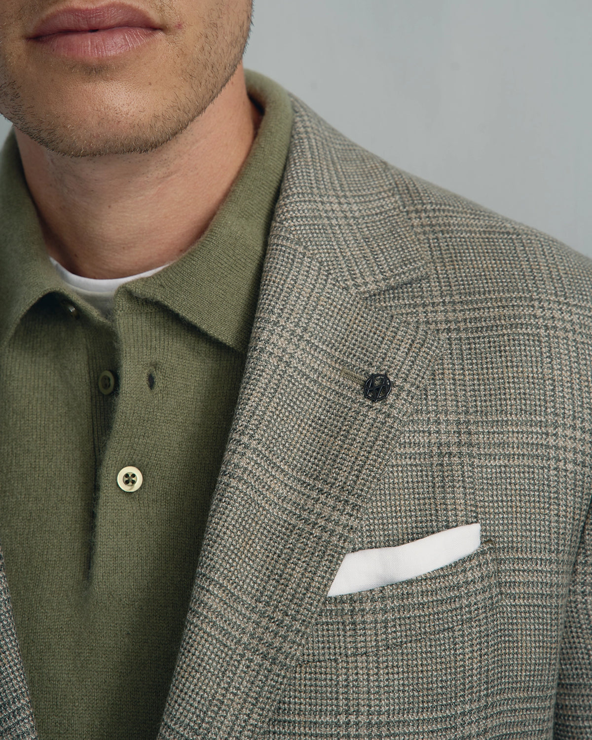 Yorkville Wool Cashmere Silk Check Jacket - Yorkville Wool Cashmere Silk Check Jacket Sage