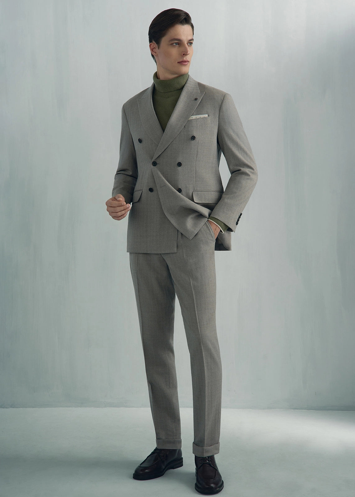 Linate Wool Suit - Linate Wool Suit Light Sage