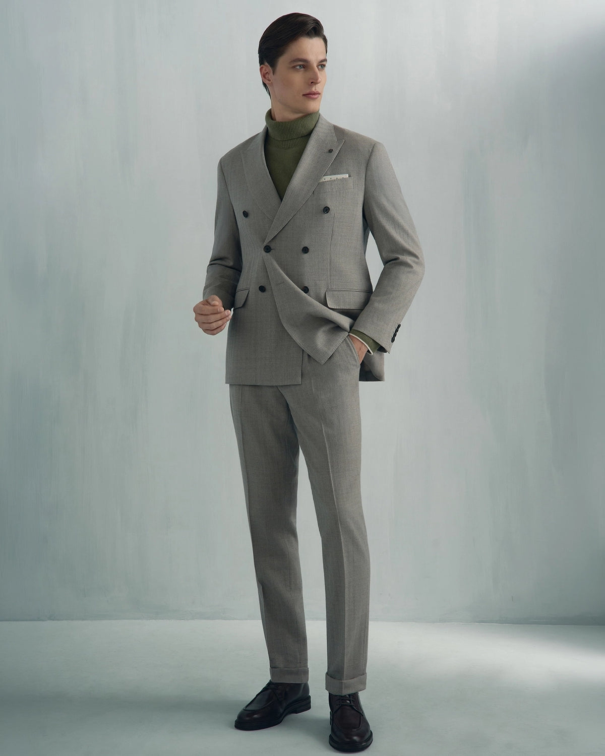 Linate Wool Suit - Light Sage