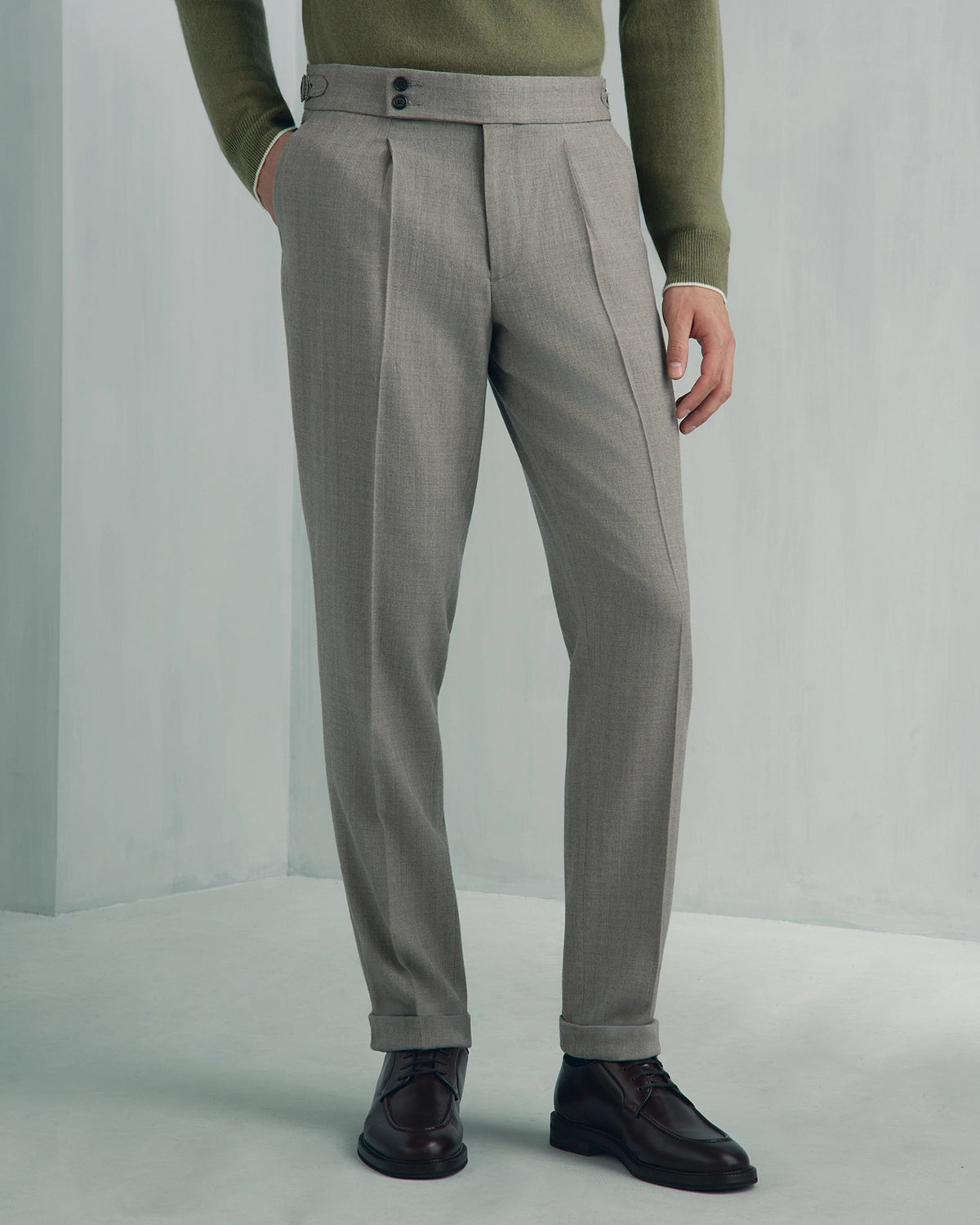Linate Wool Suit - Linate Wool Suit Light Sage