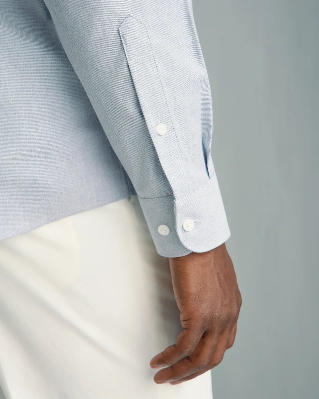 Performance Cotton Mélange Shirt - Performance Cotton Mélange Shirt Melange Blue
