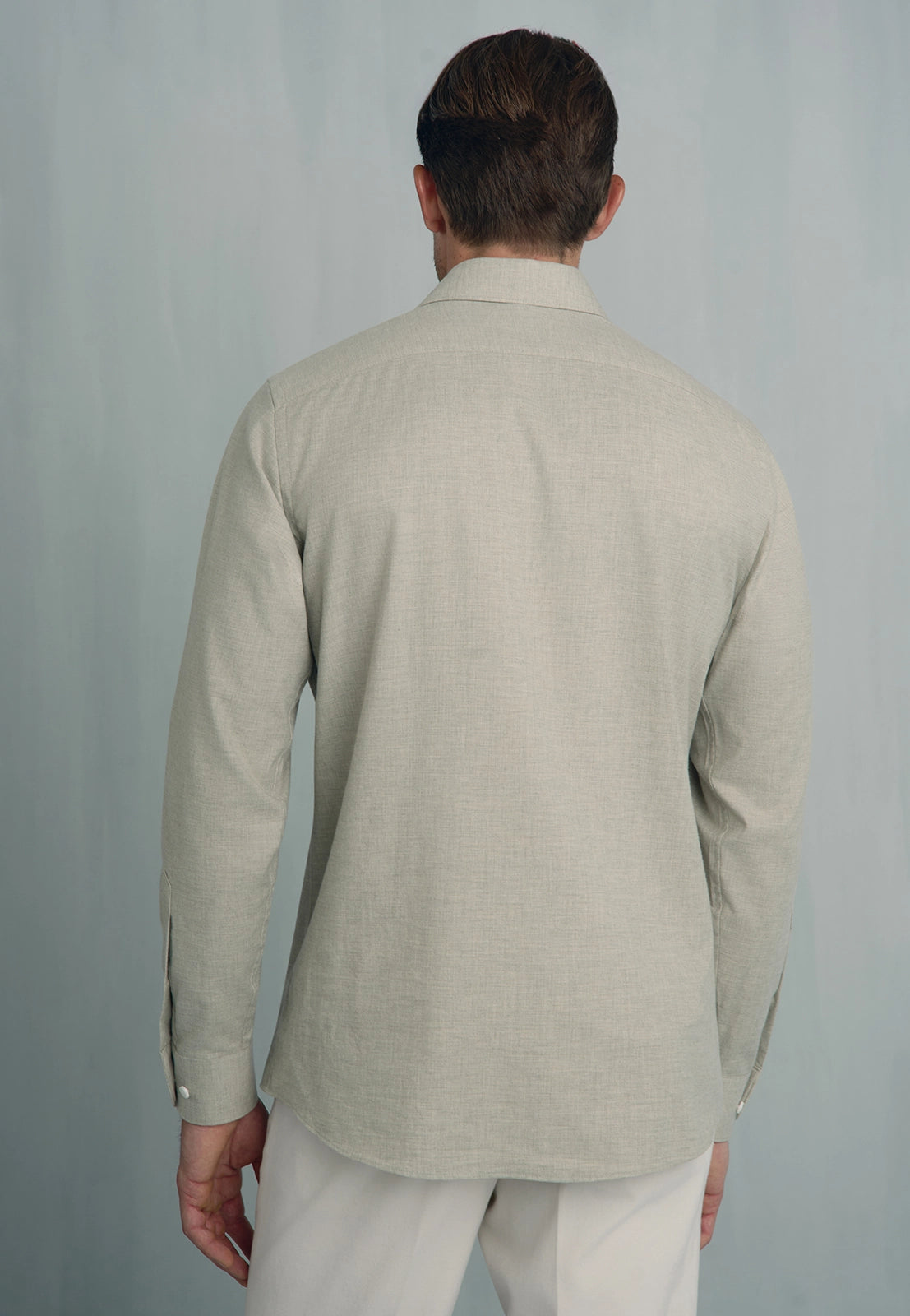 Performance Cotton Mélange Shirt - Performance Cotton Mélange Shirt Melange Sage