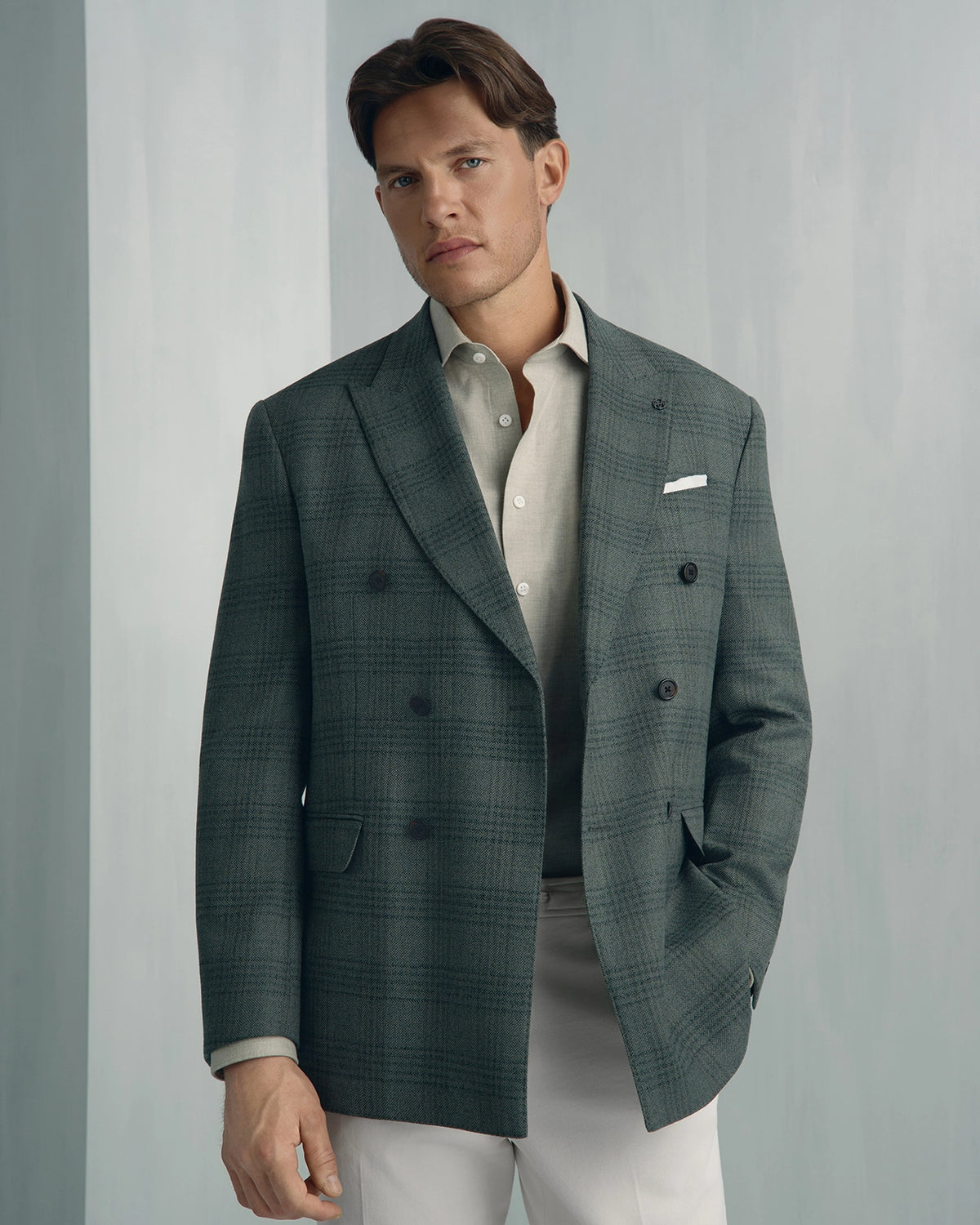 Performance Cotton Mélange Shirt - Performance Cotton Mélange Shirt Melange Sage