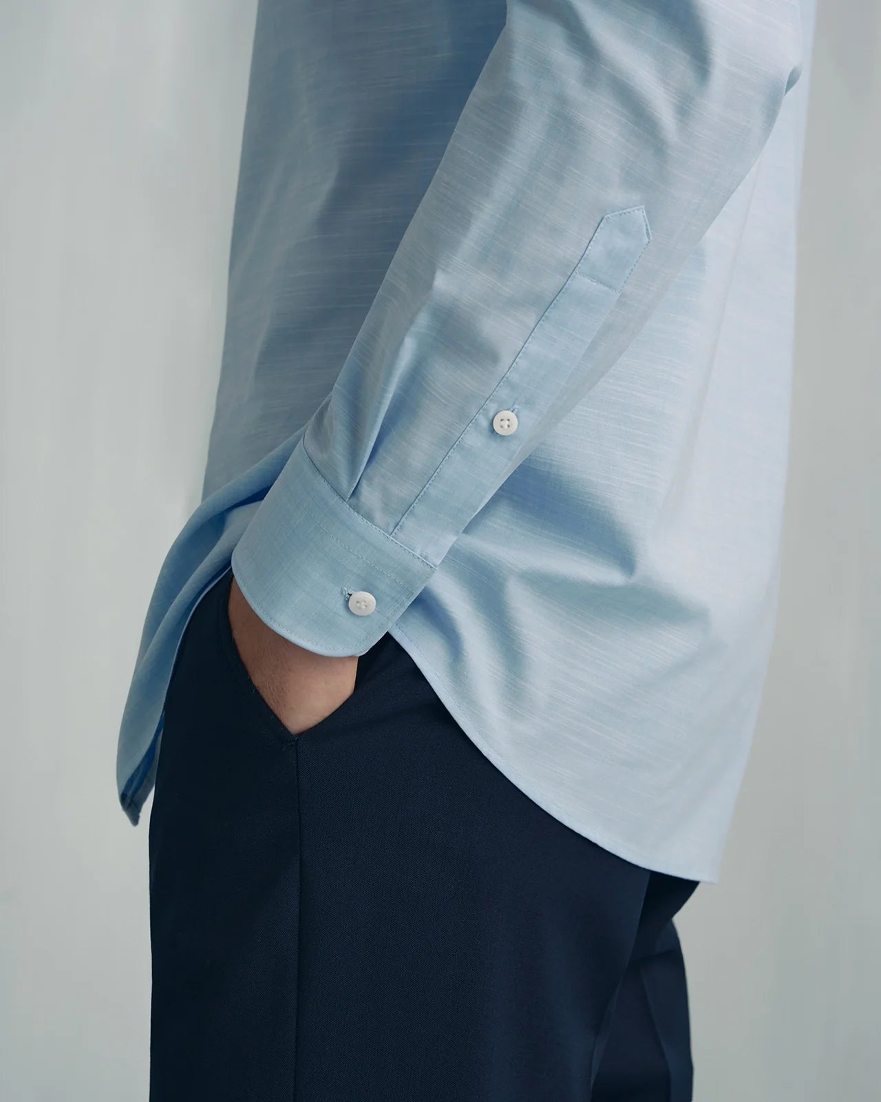 Performance Cotton Everyday Shirt - Performance Cotton Everyday Shirt Light Blue Texture