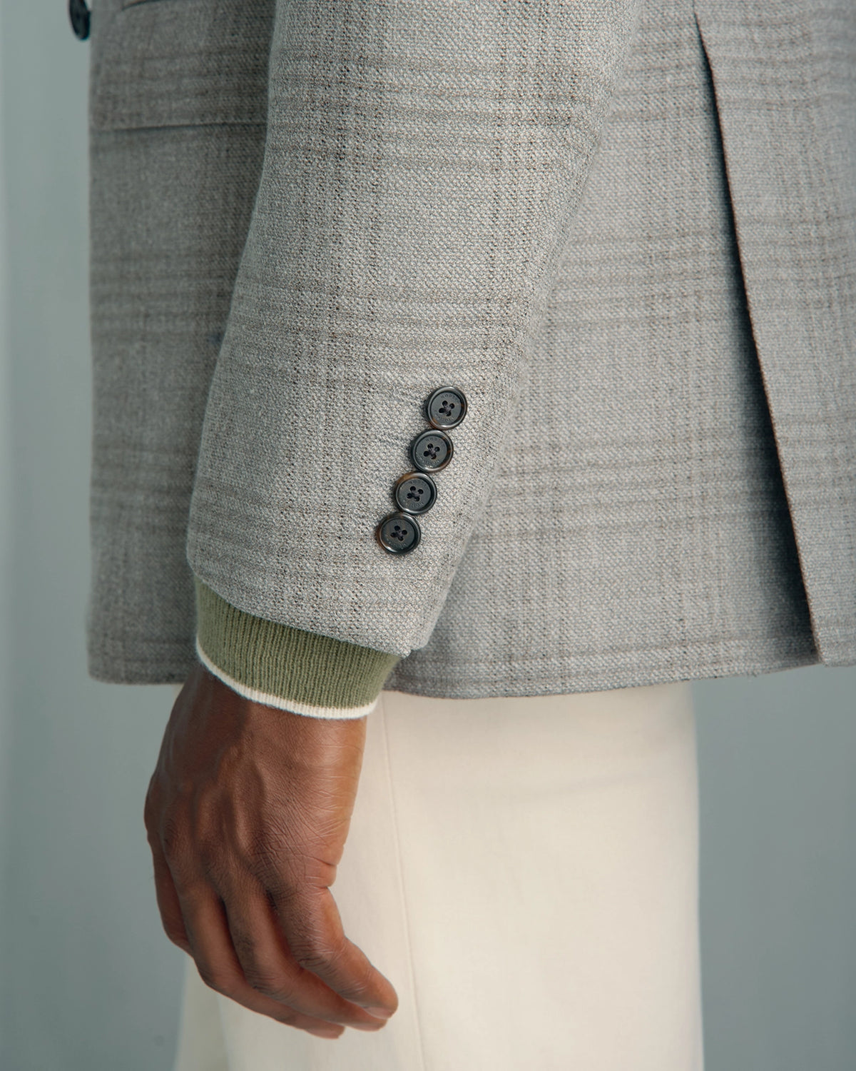 Linate Saxony Wool Check Jacket - Linate Saxony Wool Check Jacket Grey